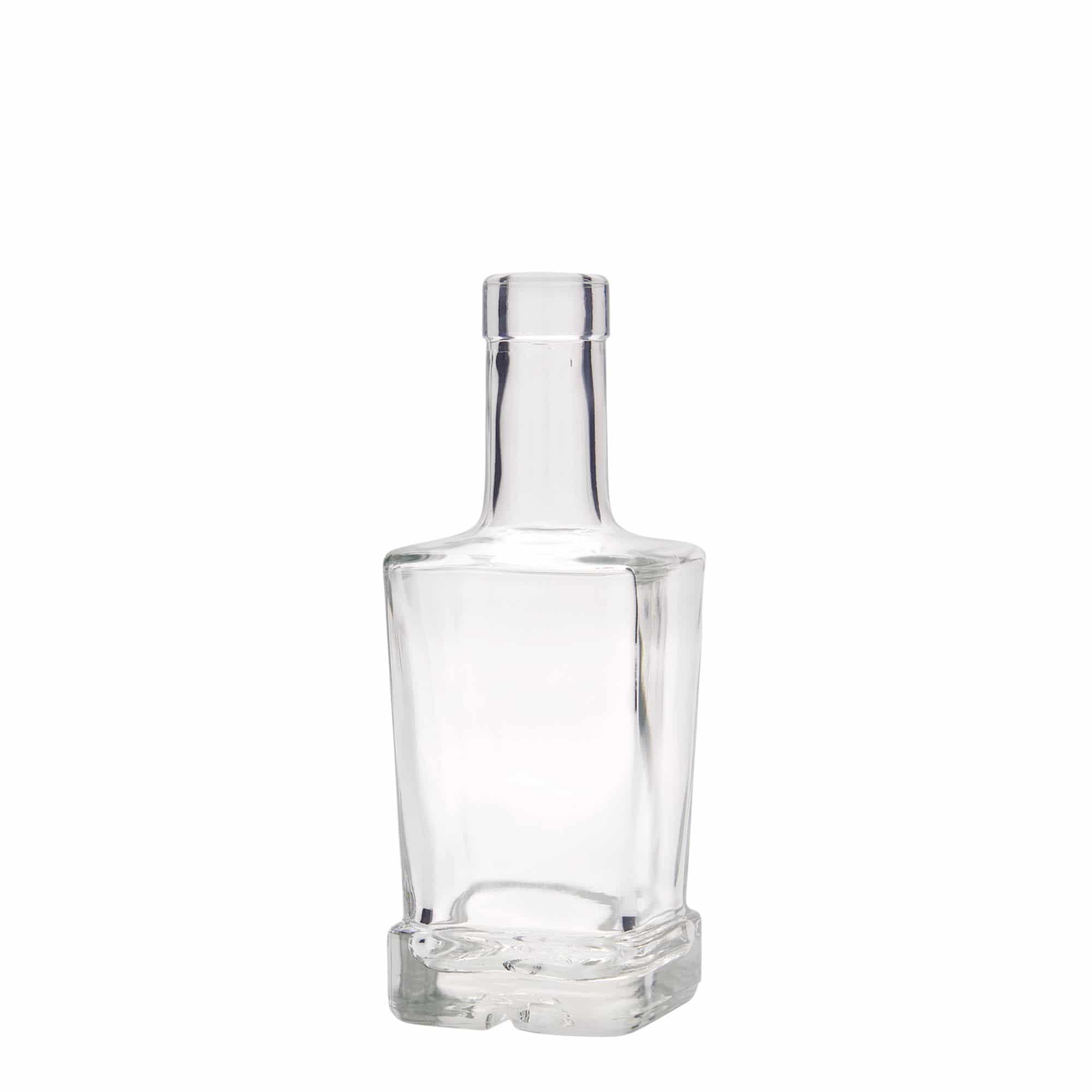 250 ml skleněná láhev 'Rene', čtvercová, hrdlo: korek
