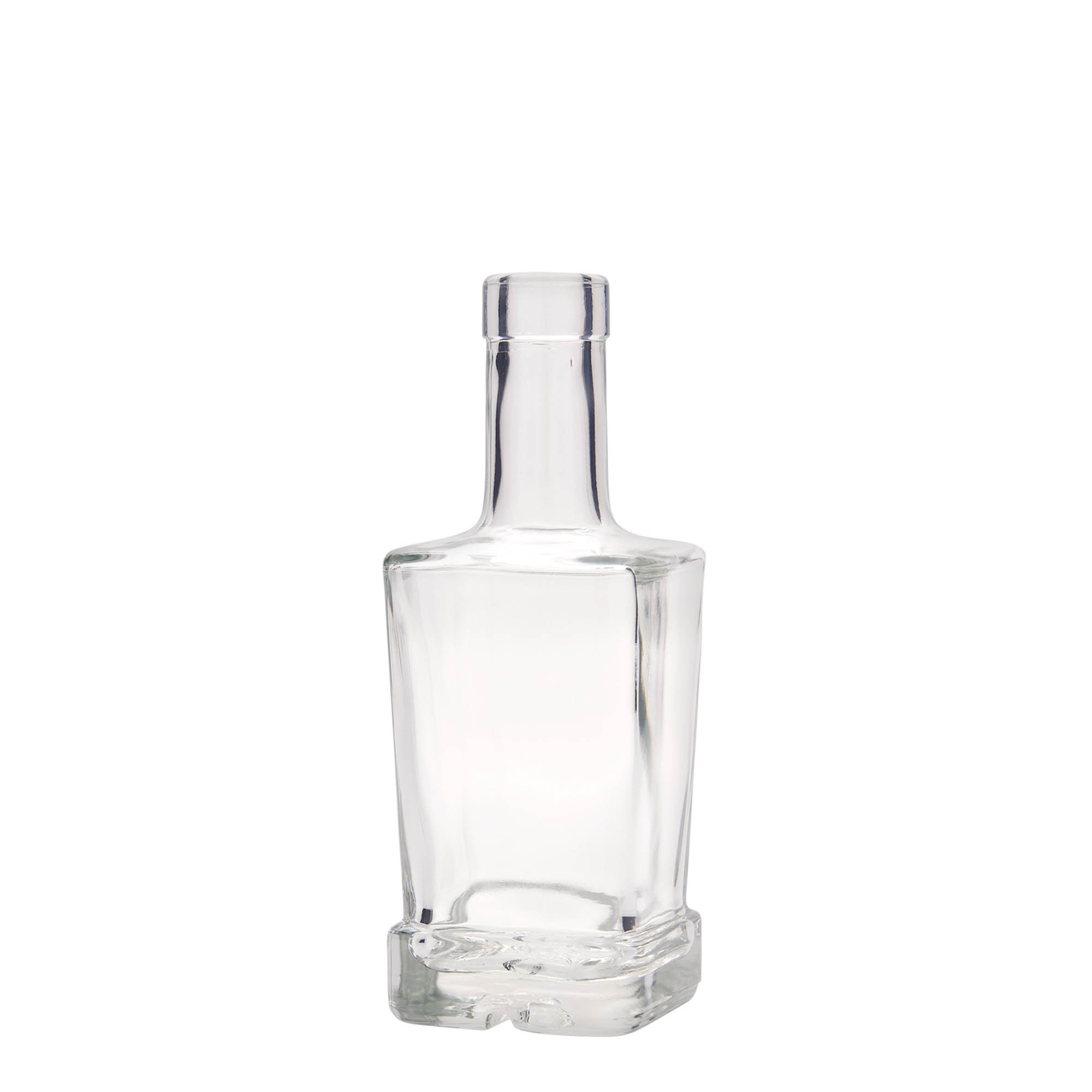 250 ml skleněná láhev 'Rene', čtvercová, hrdlo: korek