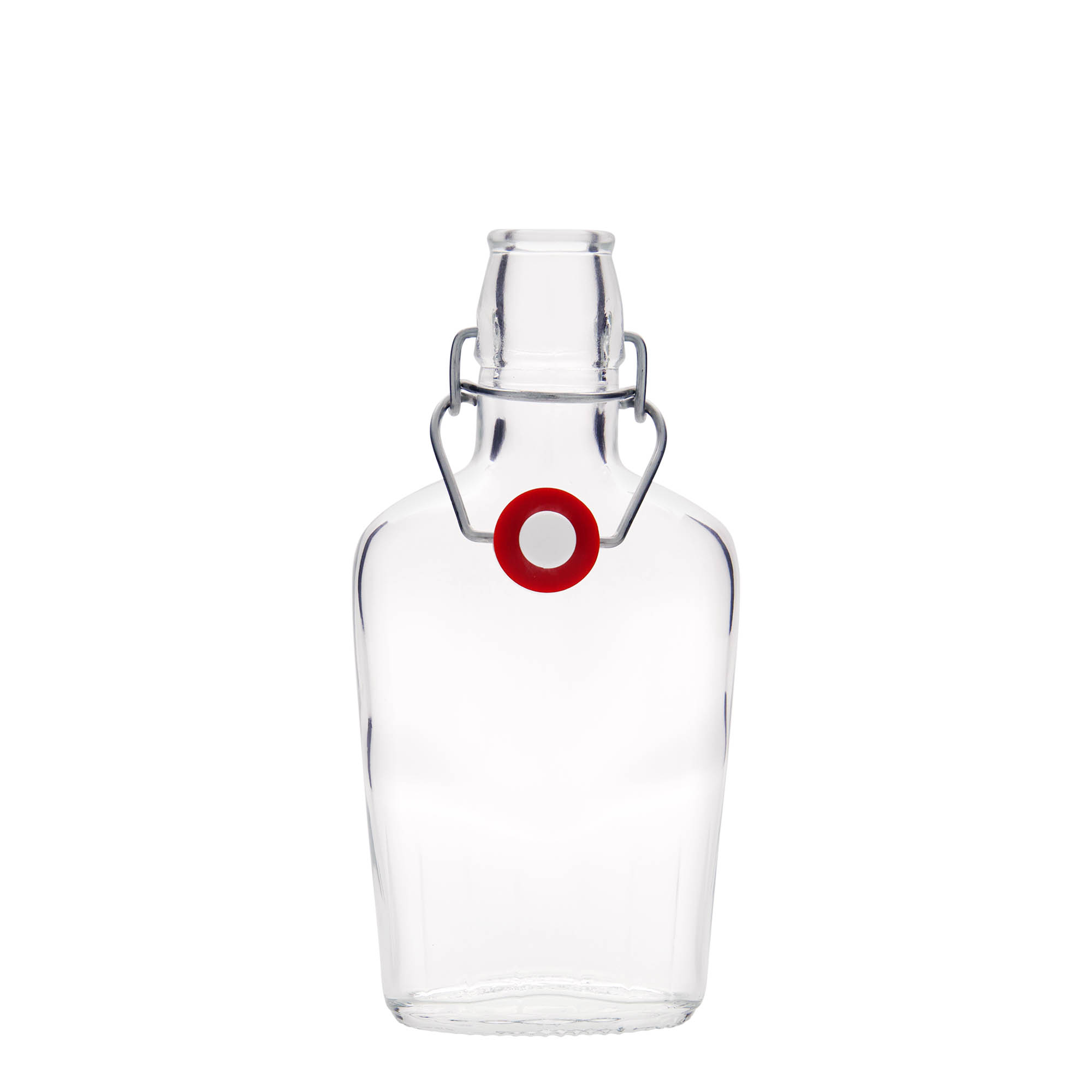 250 ml skleněná láhev 'Fiaschetta', oválná, hrdlo: uzávěr s pákou 250 ml skleněná láhev 'Fiaschetta', oválná, hrdlo: uzávěr s pákou