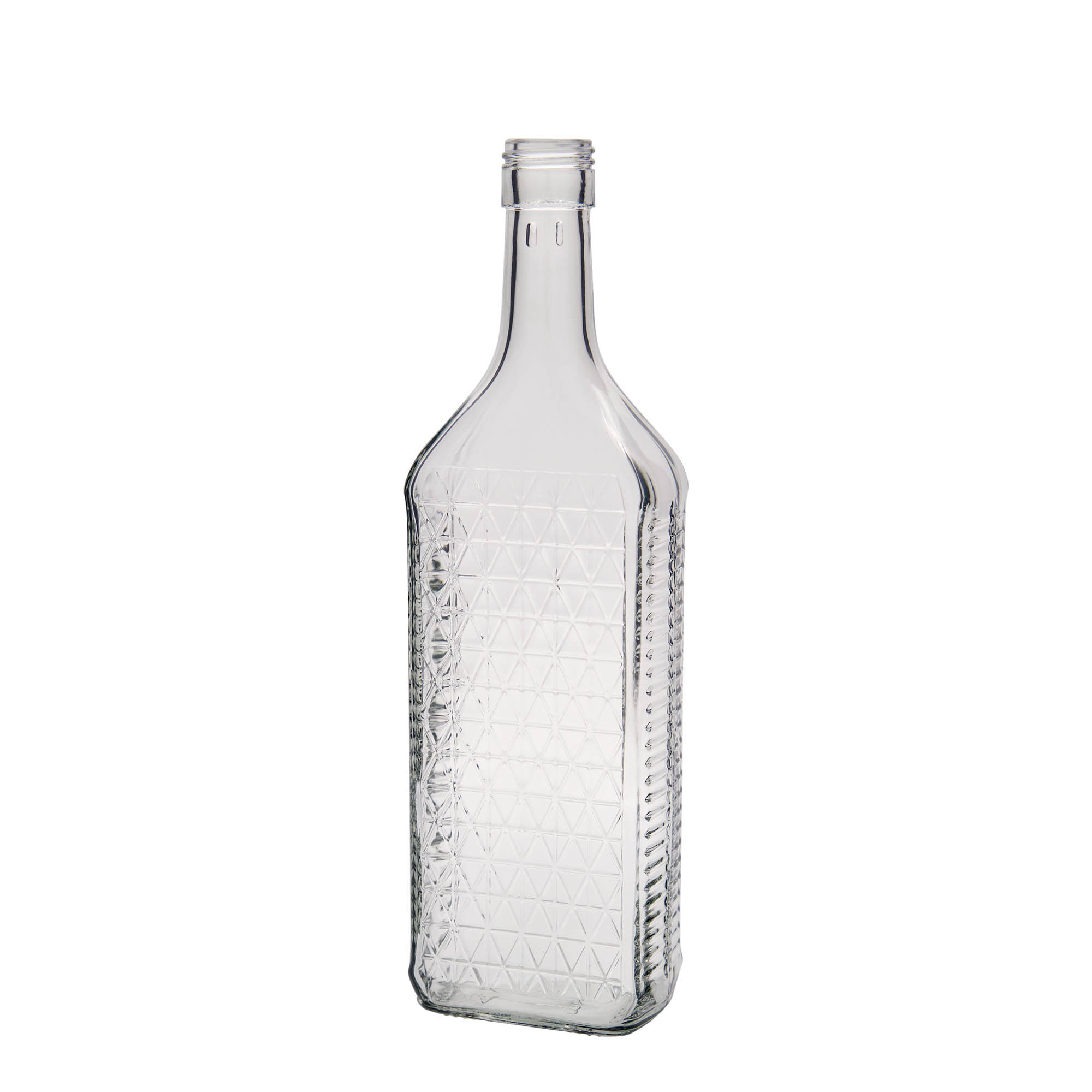 700 ml skleněná láhev 'Caruso', obdélníková, hrdlo: PP 31,5