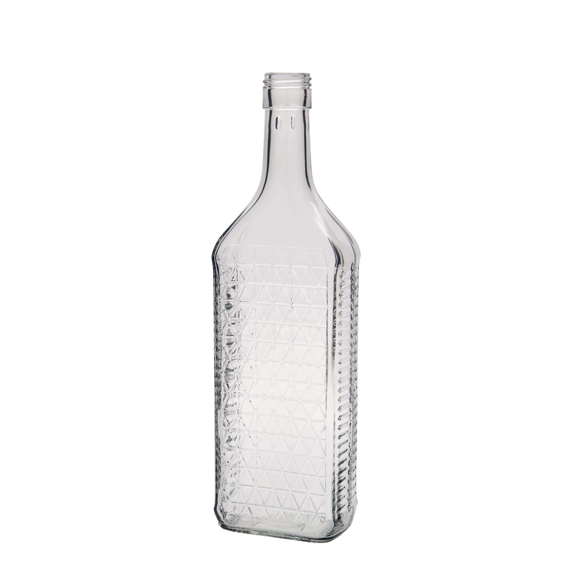 700 ml skleněná láhev 'Caruso', obdélníková, hrdlo: PP 31,5