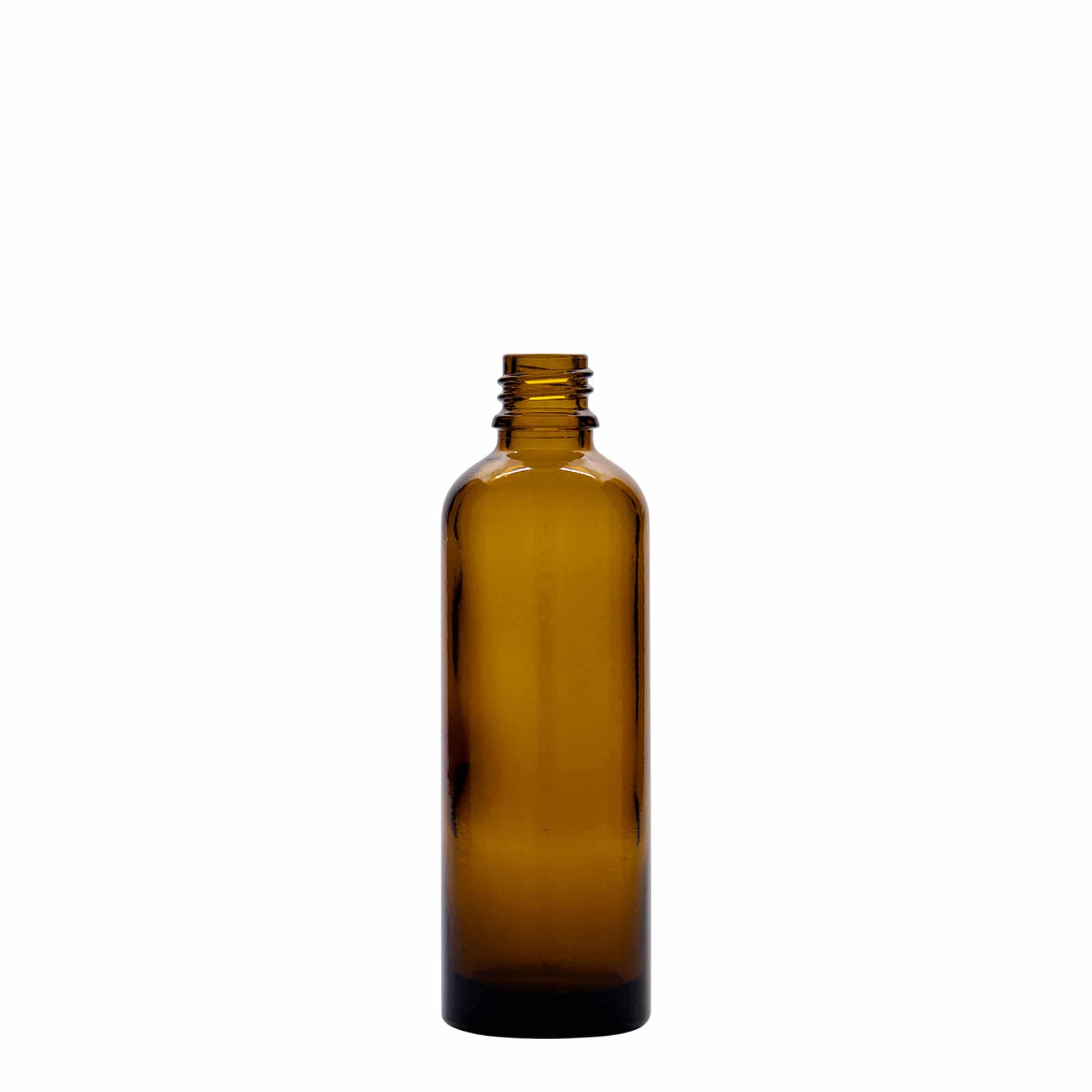 75 ml lékovka, sklo, hnědá, hrdlo: DIN 18