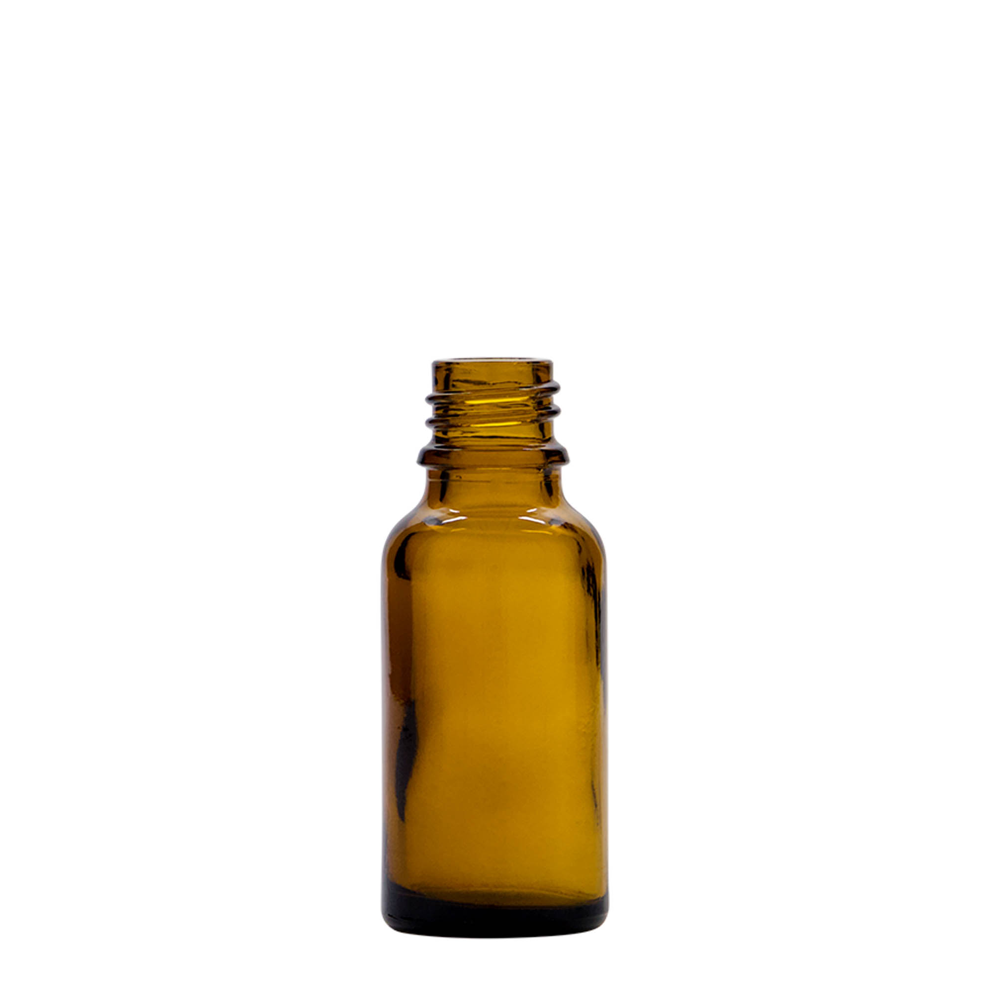 Lahvička na léky s rozprašovačem 20 ml, sklo, hnědá, ústí: DIN 18