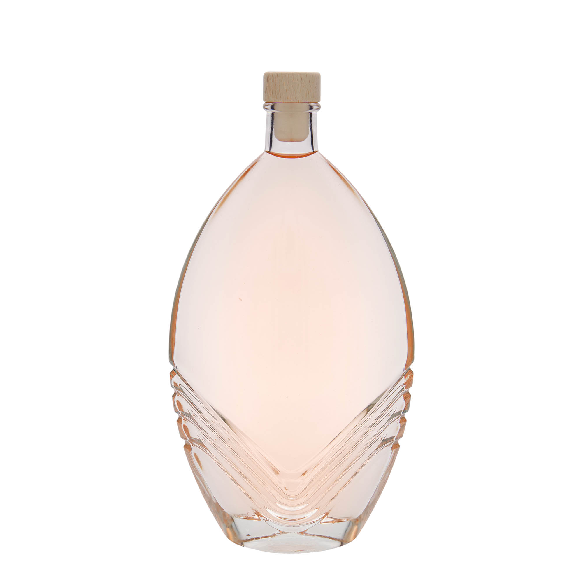 500 ml skleněná láhev „Florence“, oválná, hrdlo: korek