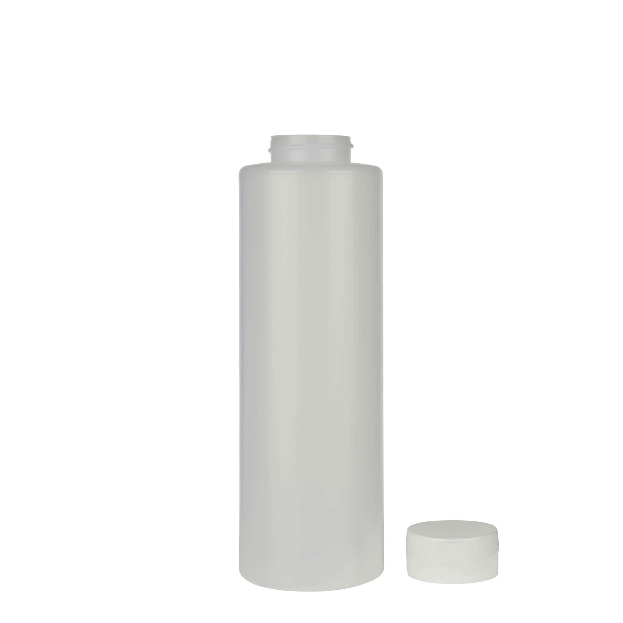 500 ml láhev na omáčku, LDPE plast, přírodní, hrdlo: 38/400