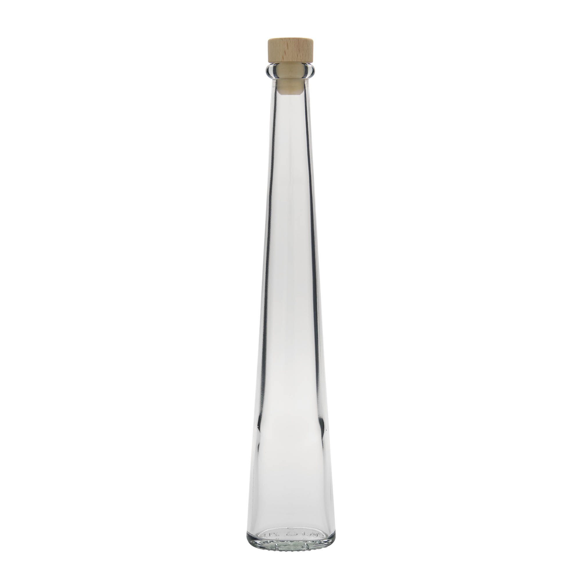 200 ml skleněná láhev 'Dama Ovale', oválná, hrdlo: korek
