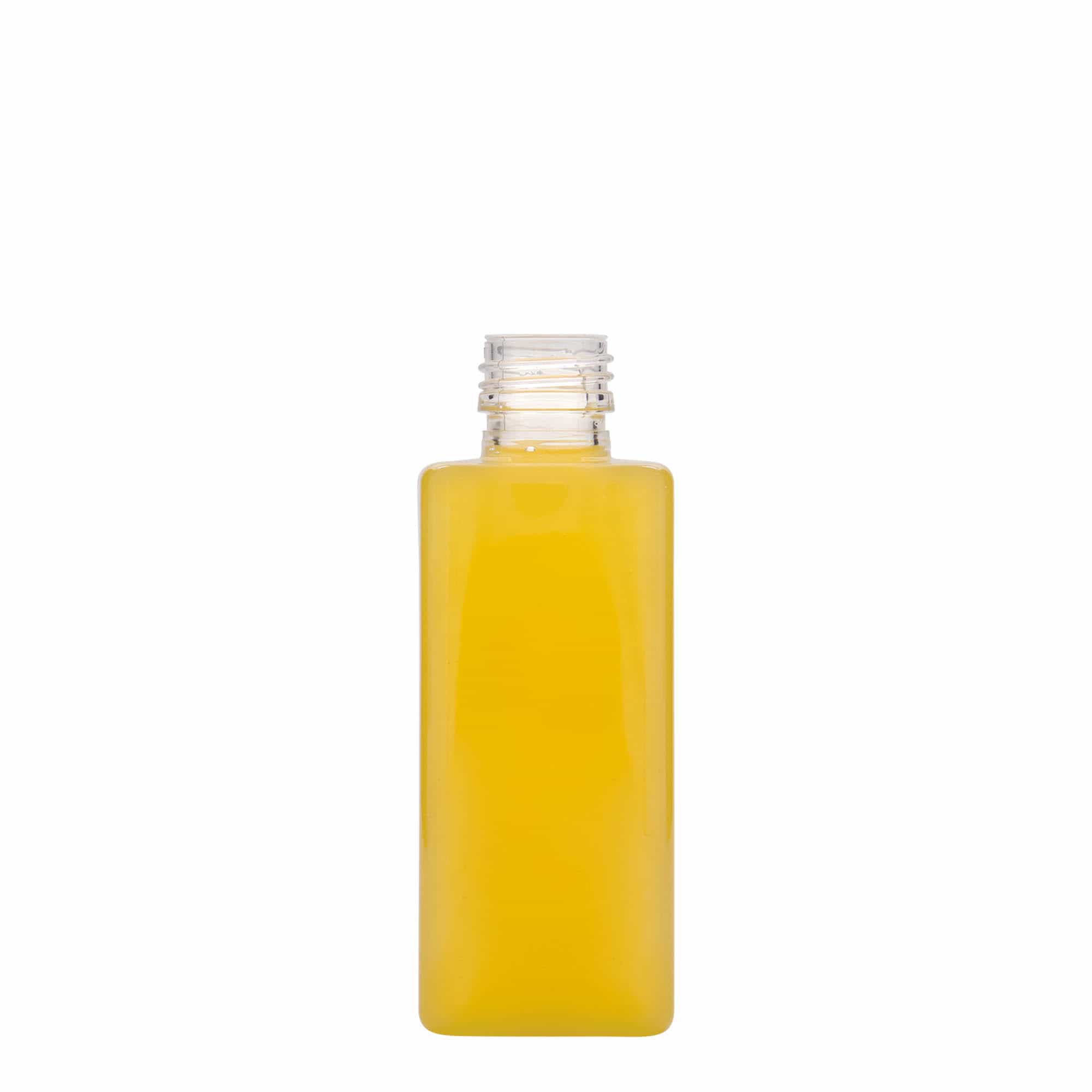 250 ml PET láhev 'Karl', čtvercová, plast, hrdlo: PP 28