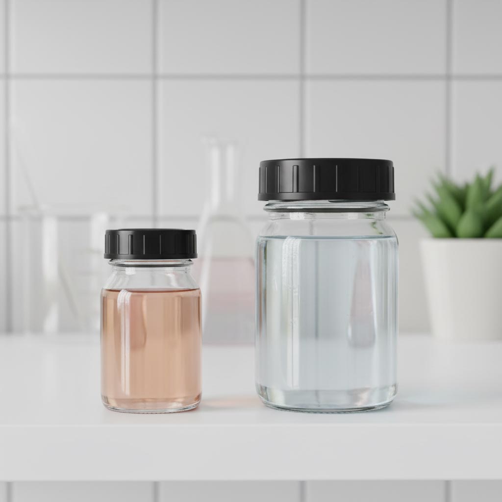 30 ml širokohrdlá láhev, hrdlo: DIN 32 30 ml širokohrdlá láhev, hrdlo: DIN 32