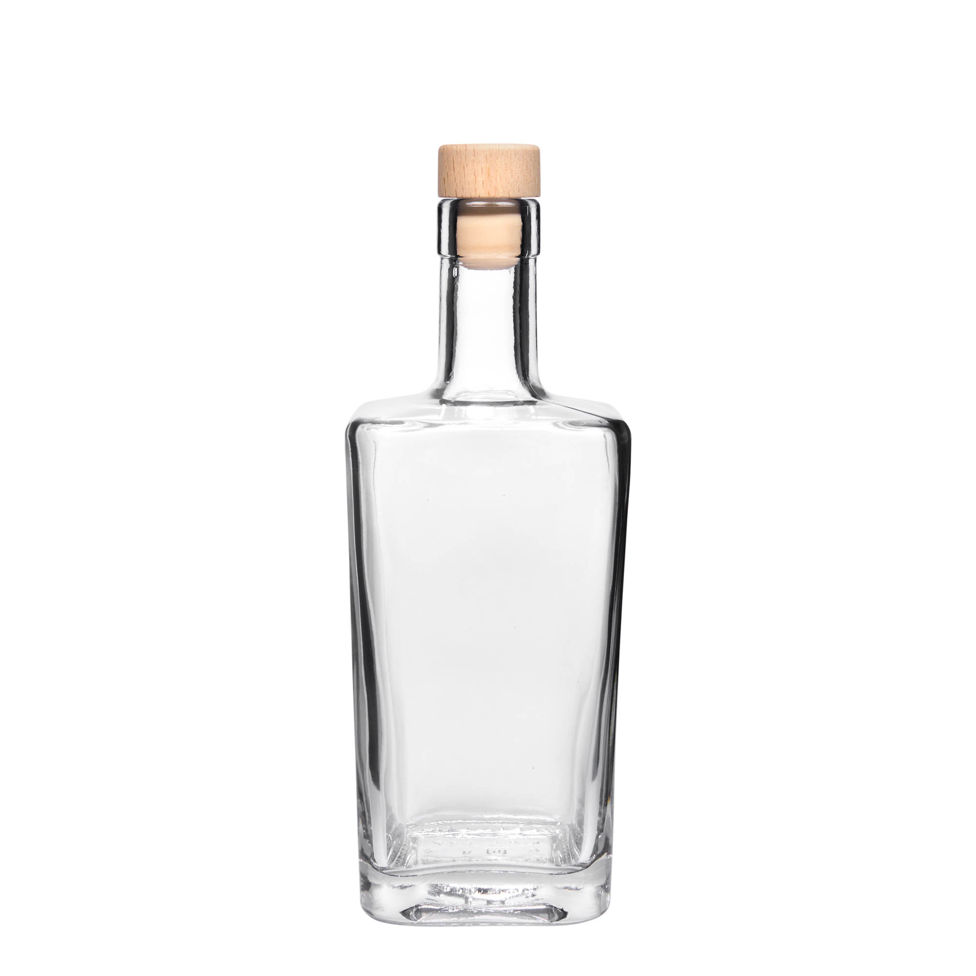 500 ml skleněná láhev 'Noel', čtvercová, hrdlo: korek