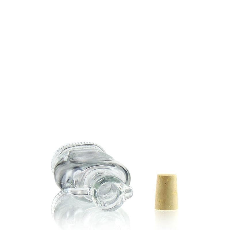 250 ml skleněná láhev 'Eleganta', oválná, hrdlo: korek