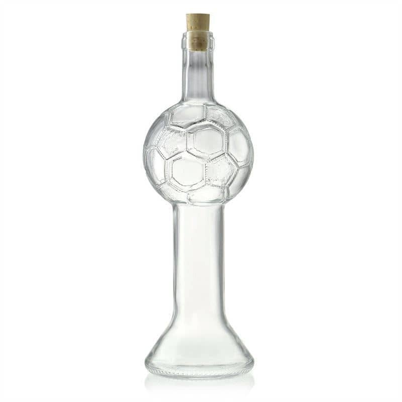 Skleněná lahev 700 ml 'Fotbalový pohár', uzávěr: korek