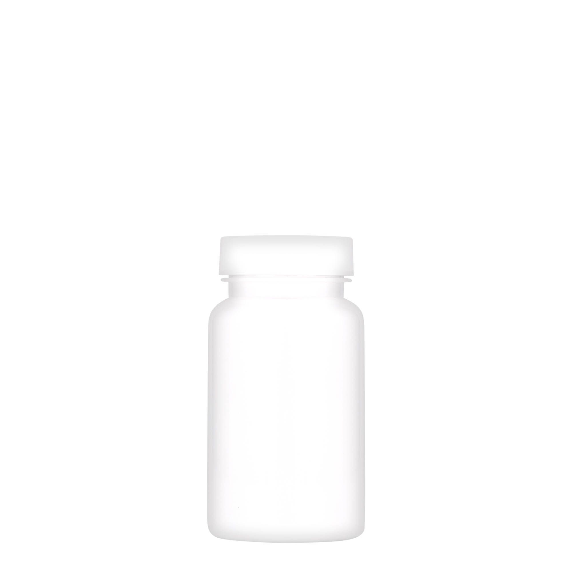 PET dóza 100 ml, plast, bílá, uzávěr: GPI 38/400
