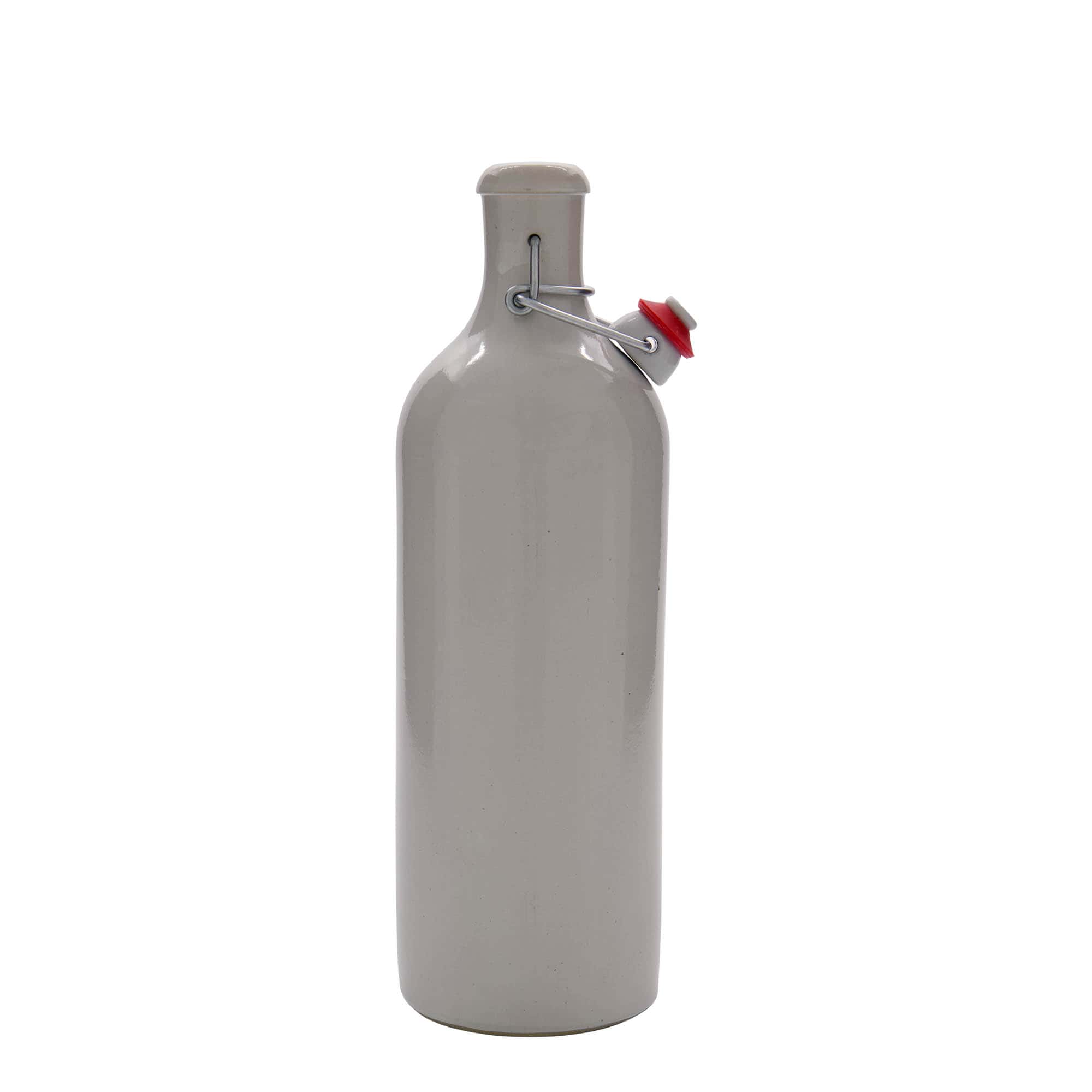 750 ml hliněná džbán, kamenina, bílá, hrdlo: uzávěr s pákou