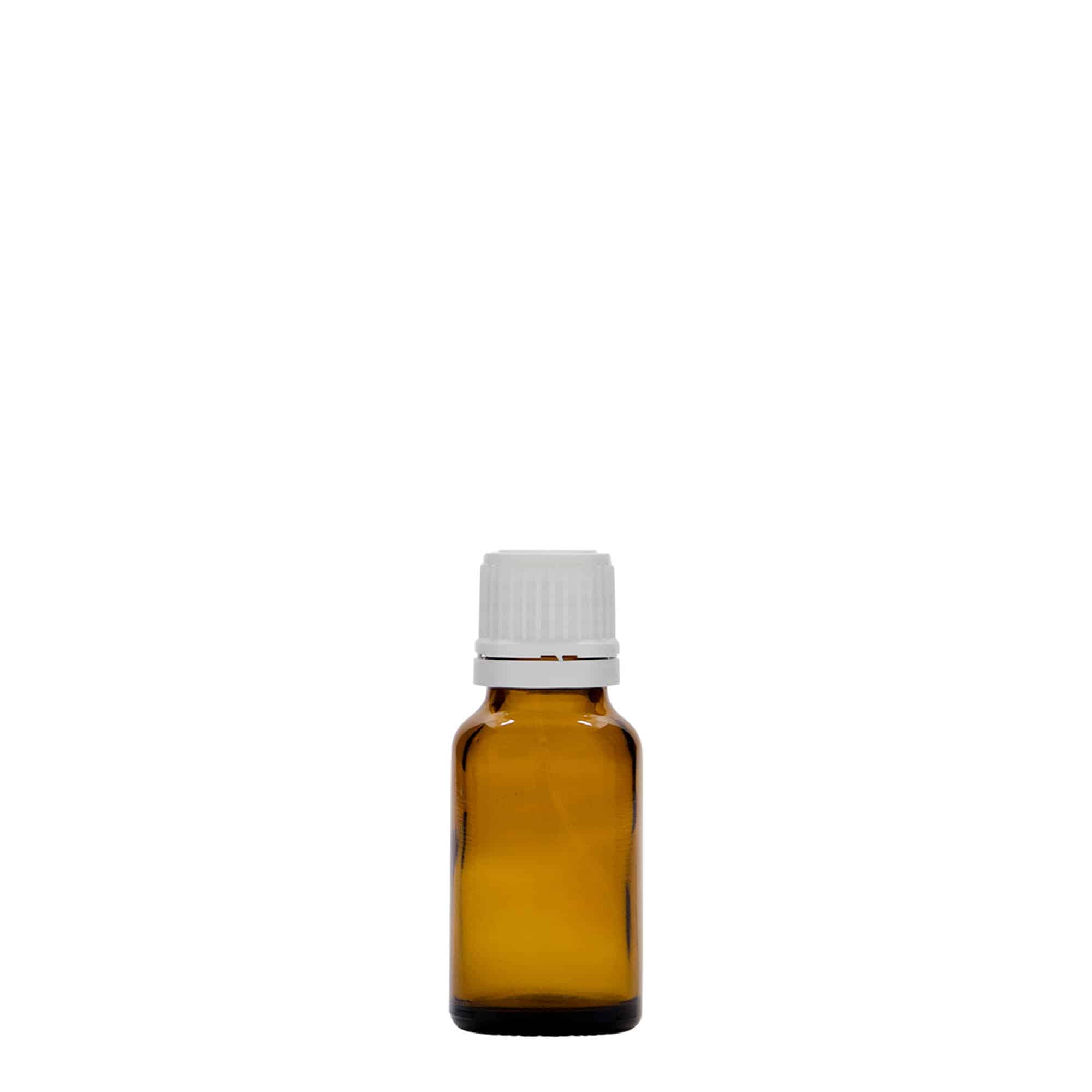 15 ml lékovka, sklo, hnědá, hrdlo: DIN 18