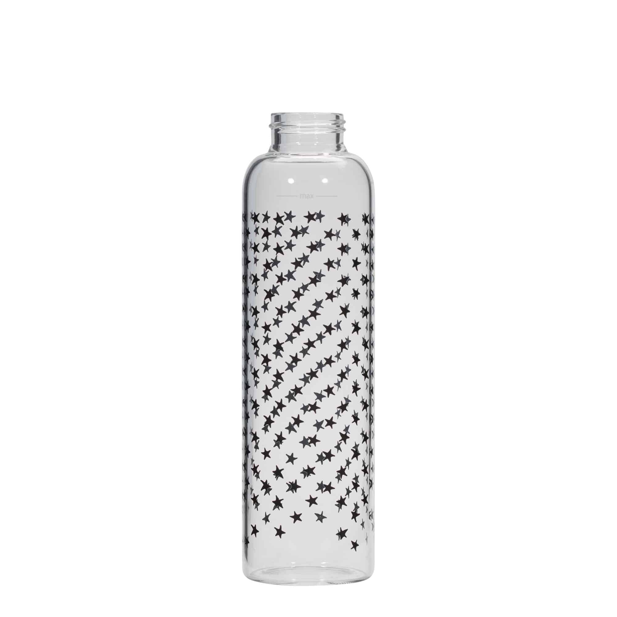 Lahev na pití 500 ml 'Perseus', motiv: černé hvězdy, uzávěr: šroubovací uzávěr Lahev na pití 500 ml 'Perseus', motiv: černé hvězdy, uzávěr: šroubovací uzávěr