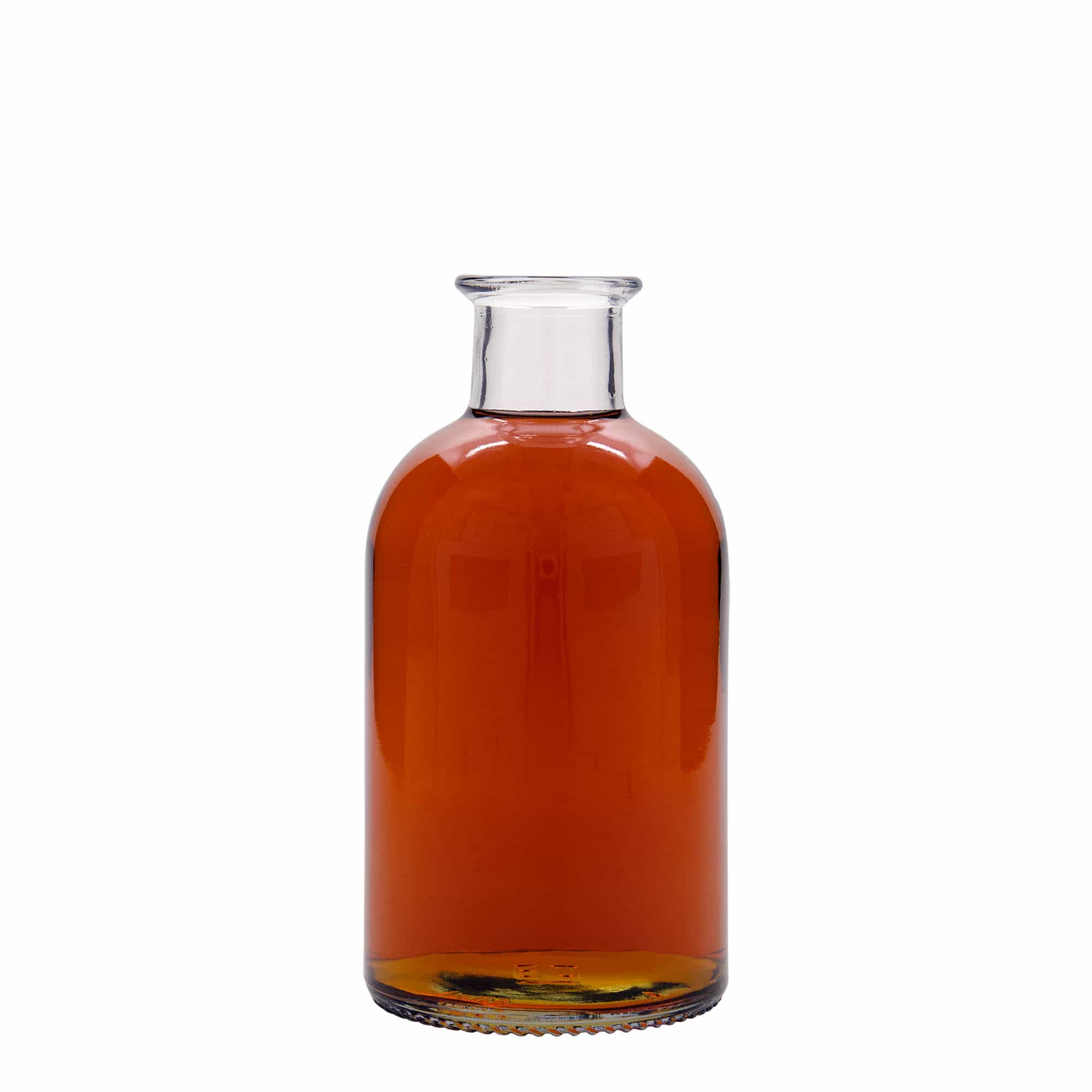 500 ml skleněná láhev lékárníka 'Italia', hrdlo: korek