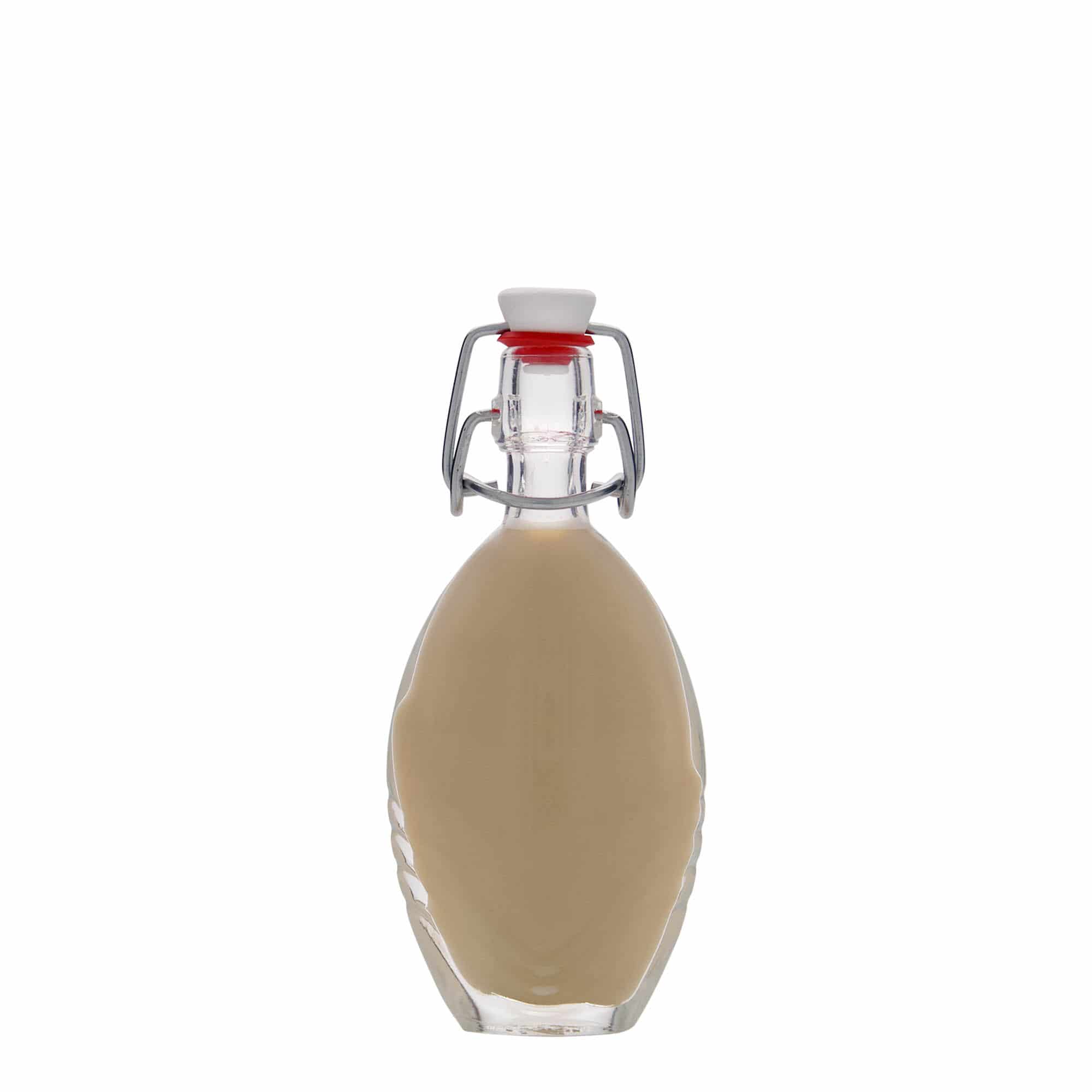 Skleněná lahev 40 ml 'Florence', oválná, uzávěr: třmenový uzávěr