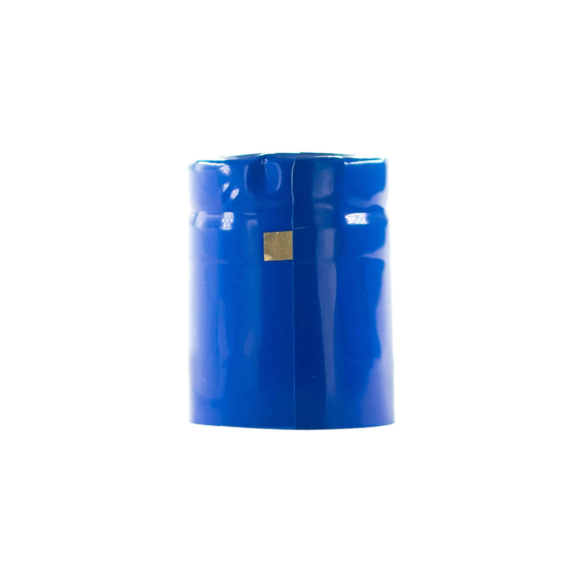 Smršťovací kapsle 32x41, plast PVC, modrá Smršťovací kapsle 32x41, plast PVC, modrá