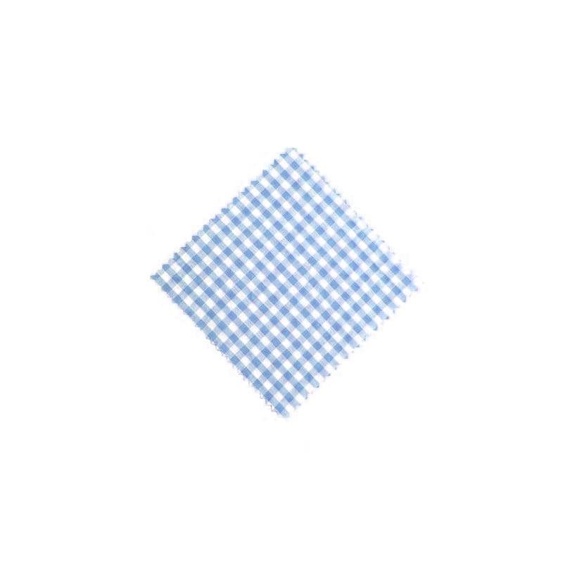 Látkový ubrousek károvaný 12x12, čtvercový, textil, světle modrý, uzávěr: TO38-TO53