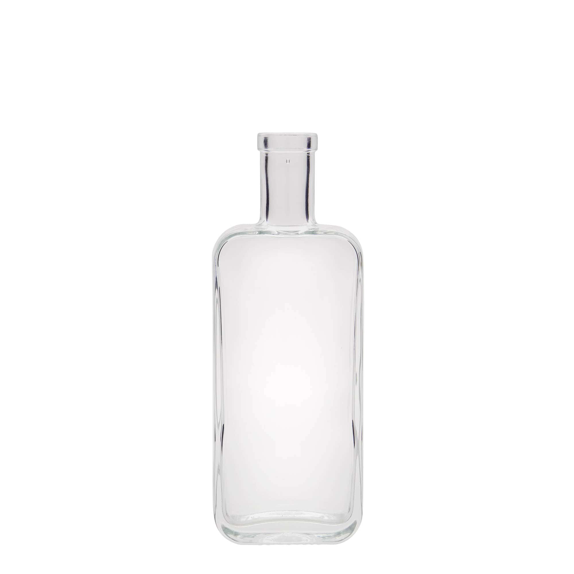 Skleněná lahev 200 ml 'Nice', hranatá, uzávěr: korek Skleněná lahev 200 ml 'Nice', hranatá, uzávěr: korek