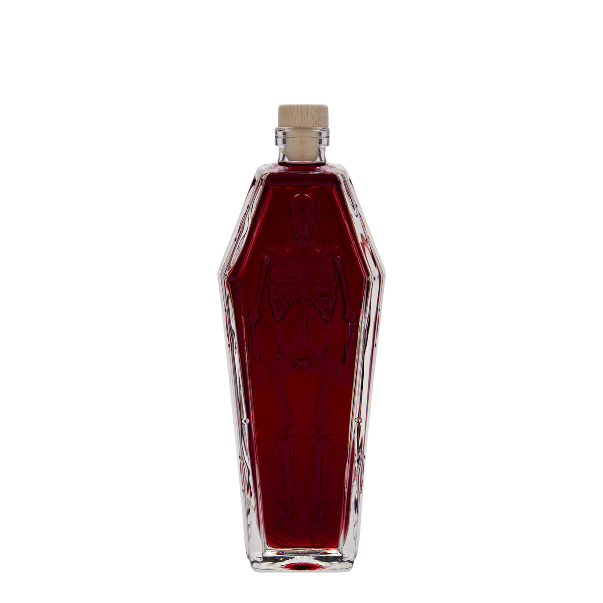 200 ml skleněná láhev 'rakve', hrdlo: korek