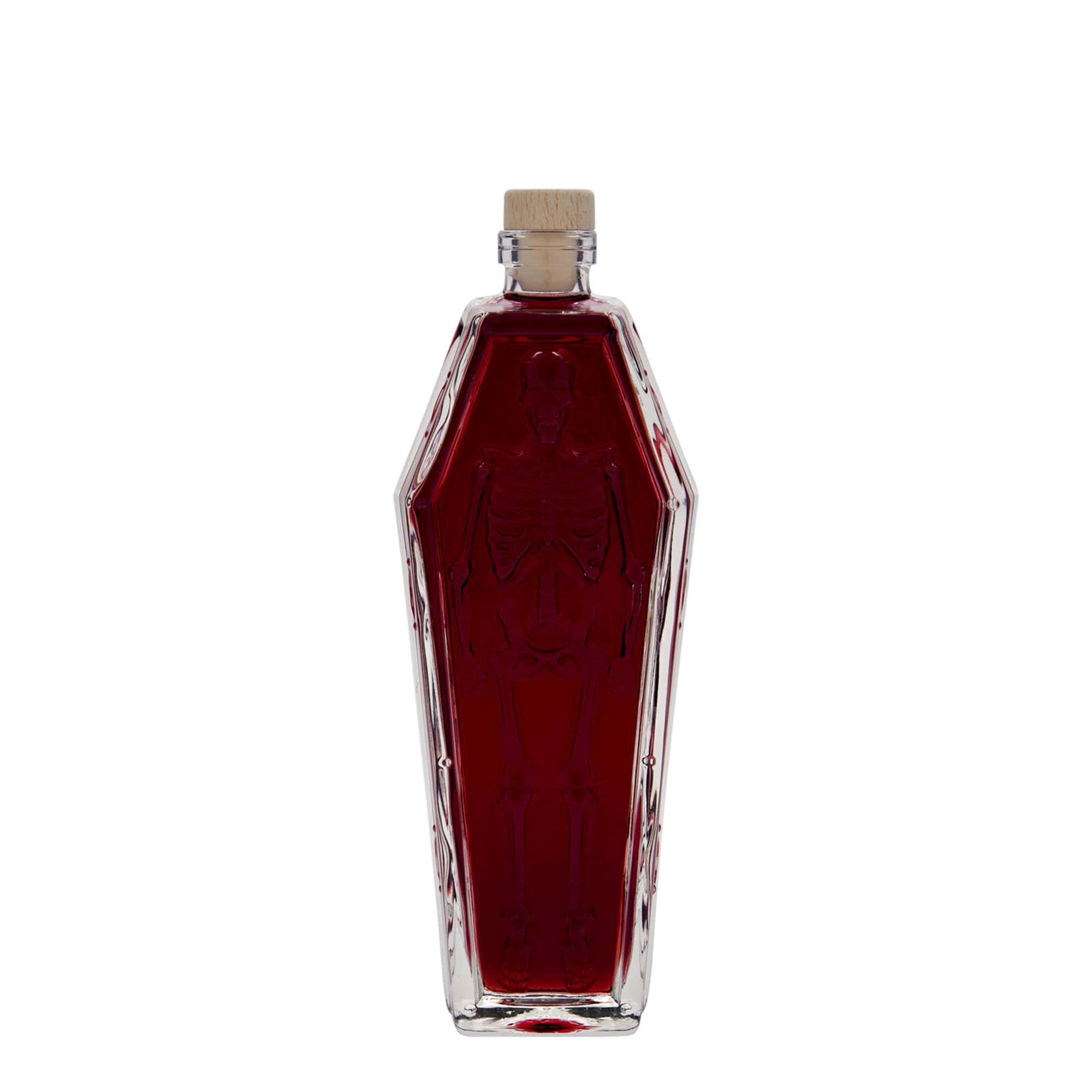 200 ml skleněná láhev 'rakve', hrdlo: korek