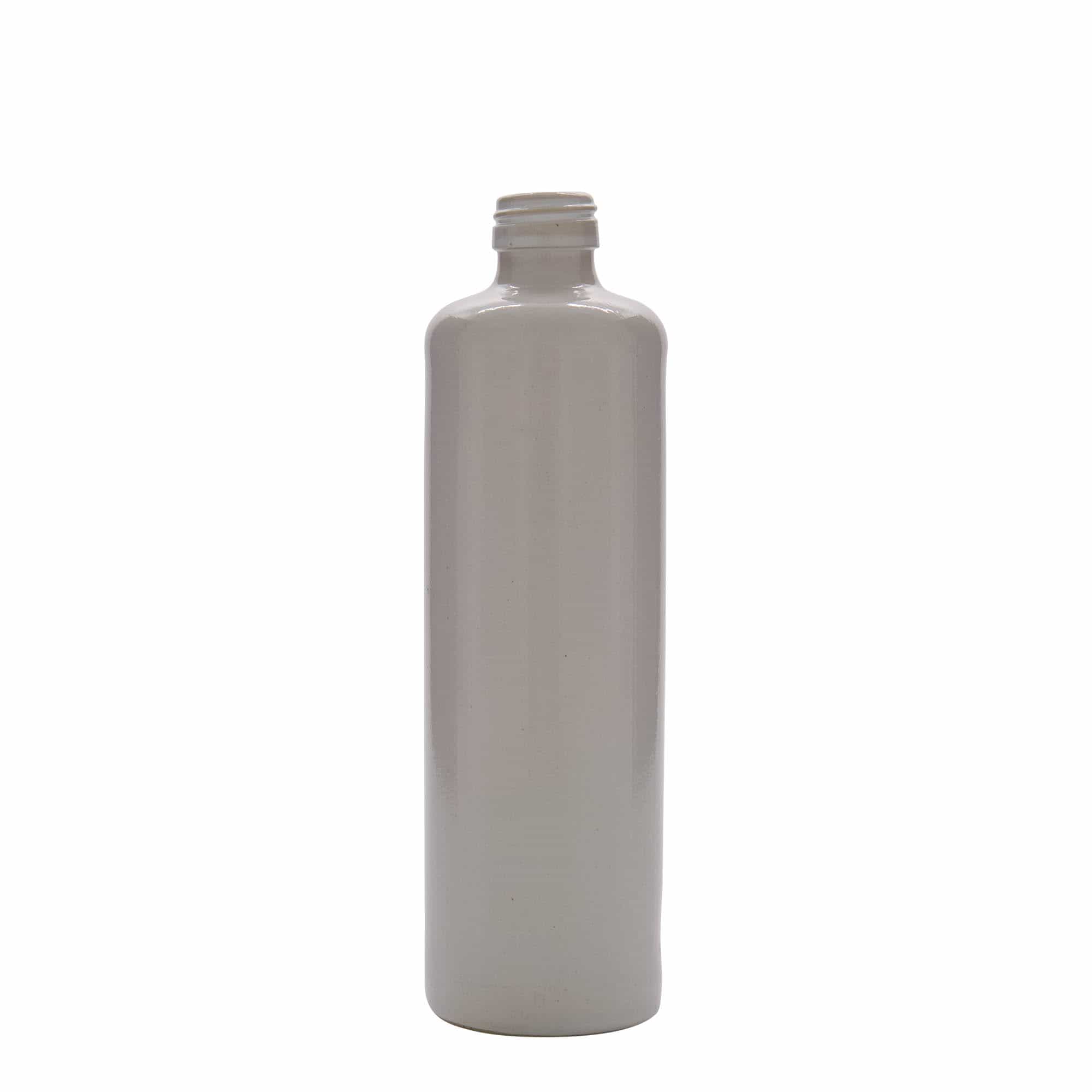 Hliněný džbán 500 ml, keramika, bílý, uzávěr: PP 31,5