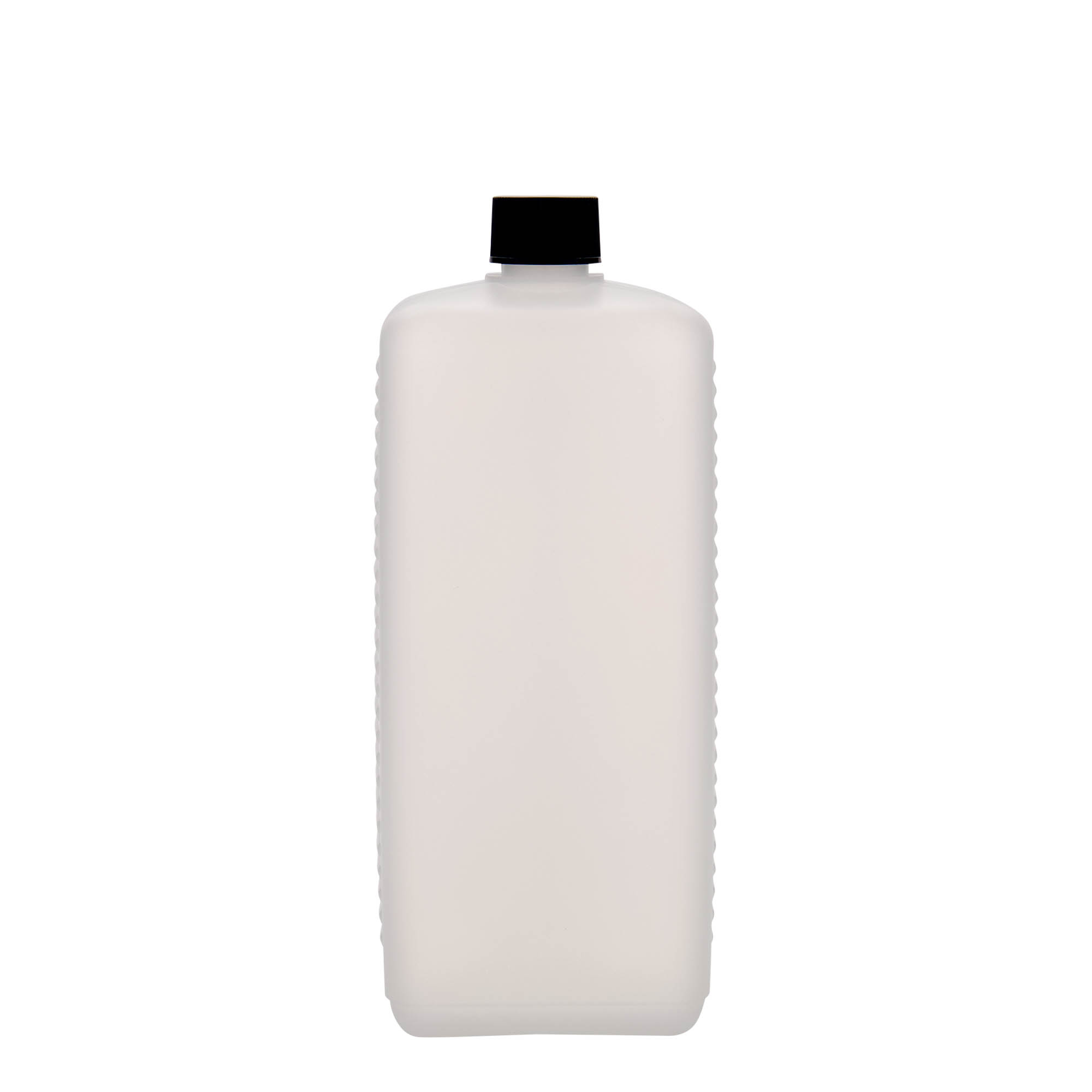 1.000 ml kanystr, obdélníkový, HDPE plast, přírodní, hrdlo: DIN 25 EPE