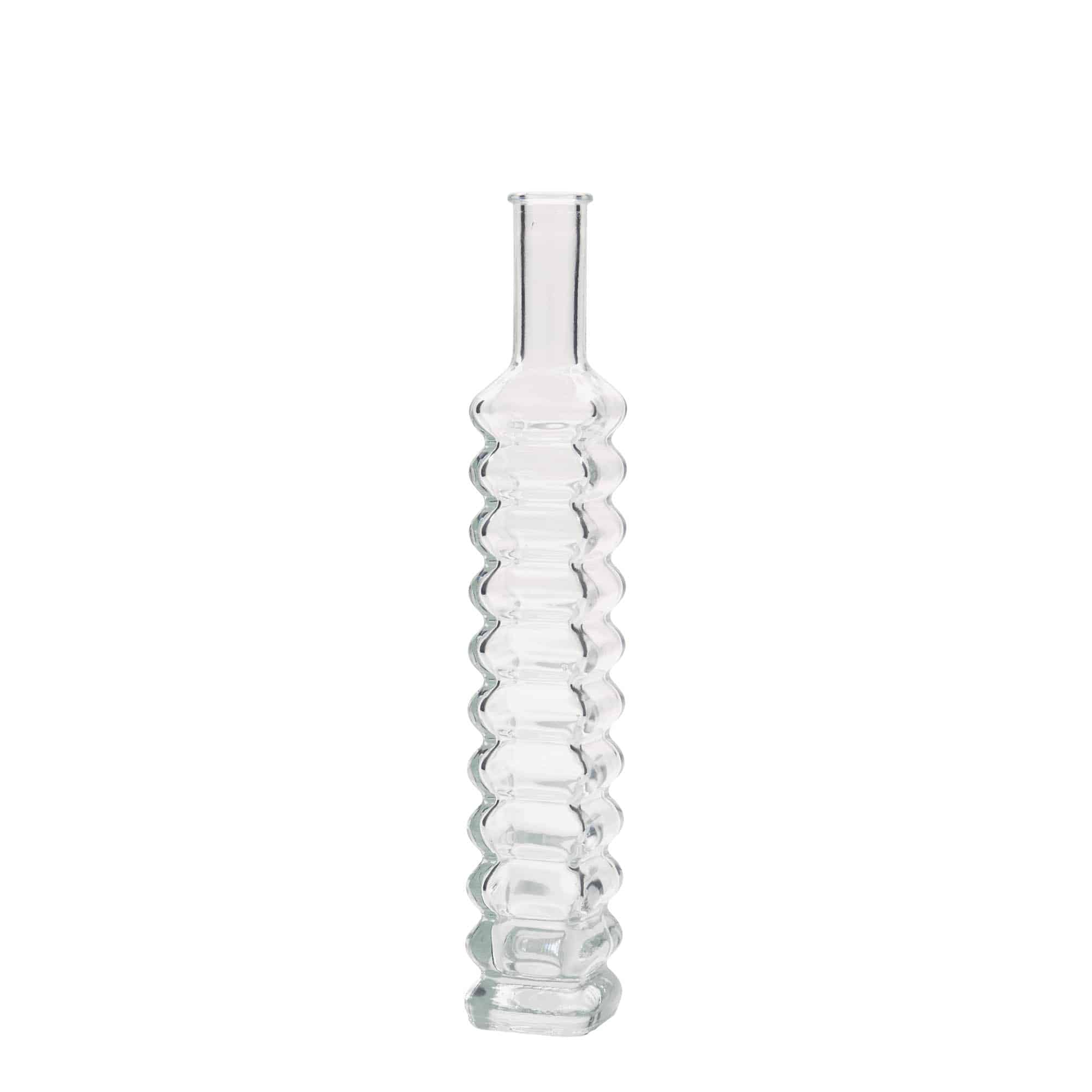100ml skleněná lahvička „Roma“, čtvercová, hrdlo: korek 100ml skleněná lahvička „Roma“, čtvercová, hrdlo: korek