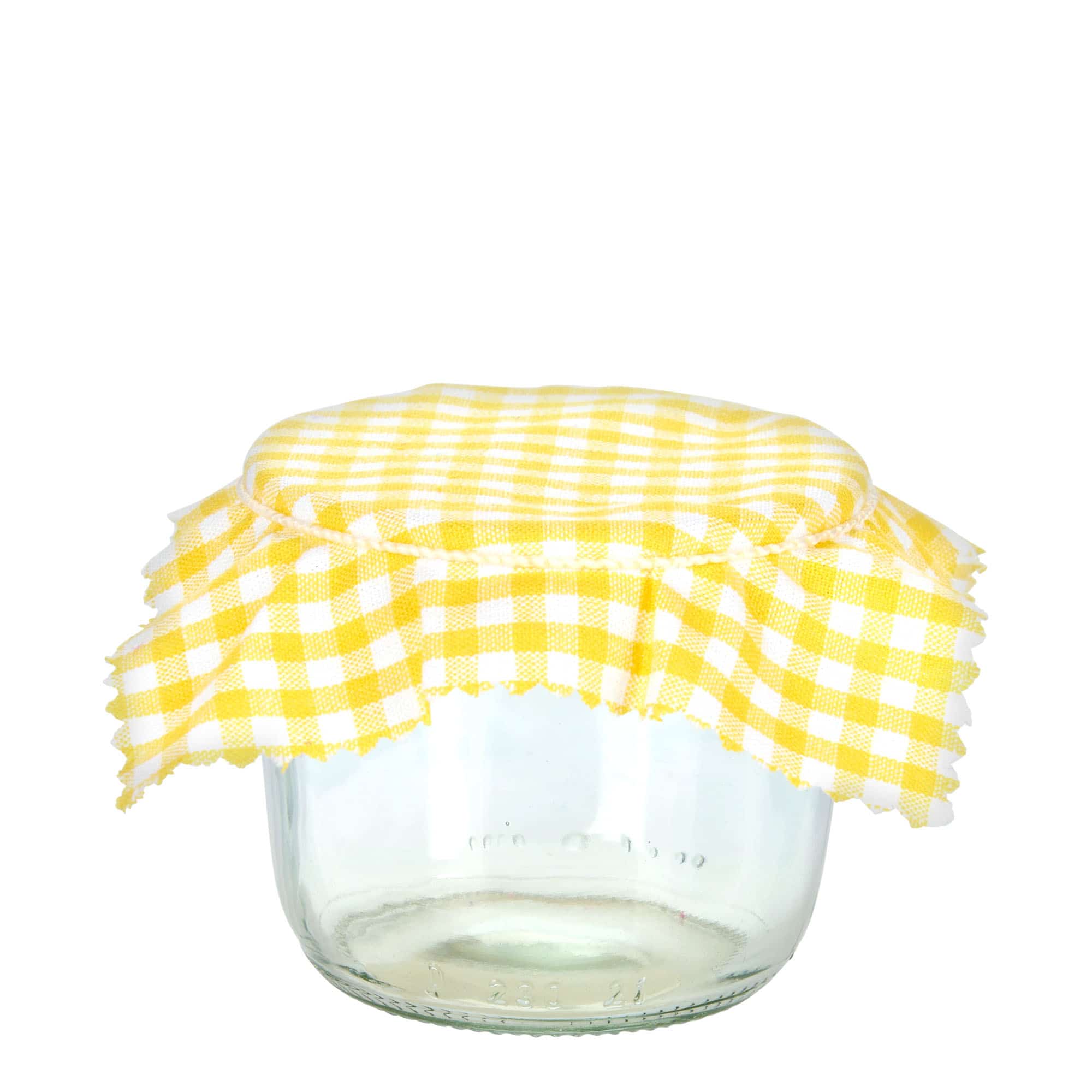 Látkový ubrousek károvaný 12x12, čtvercový, textil, žlutý, uzávěr: TO38-TO53