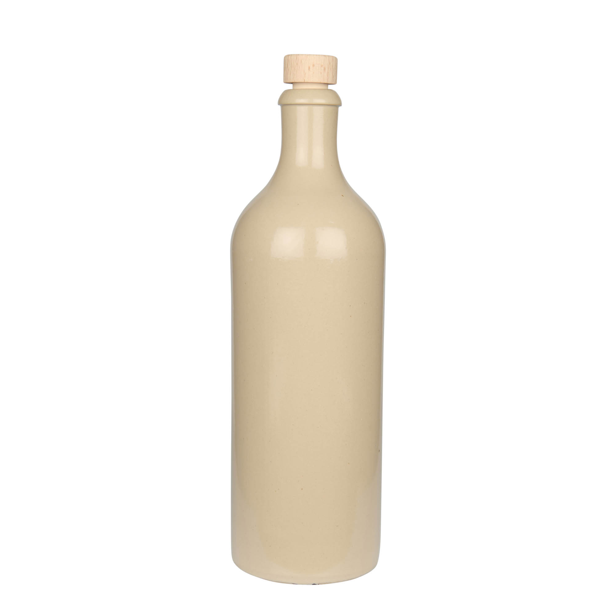 750 ml hliněný džbán, kamenina, béžový, hrdlo: korek