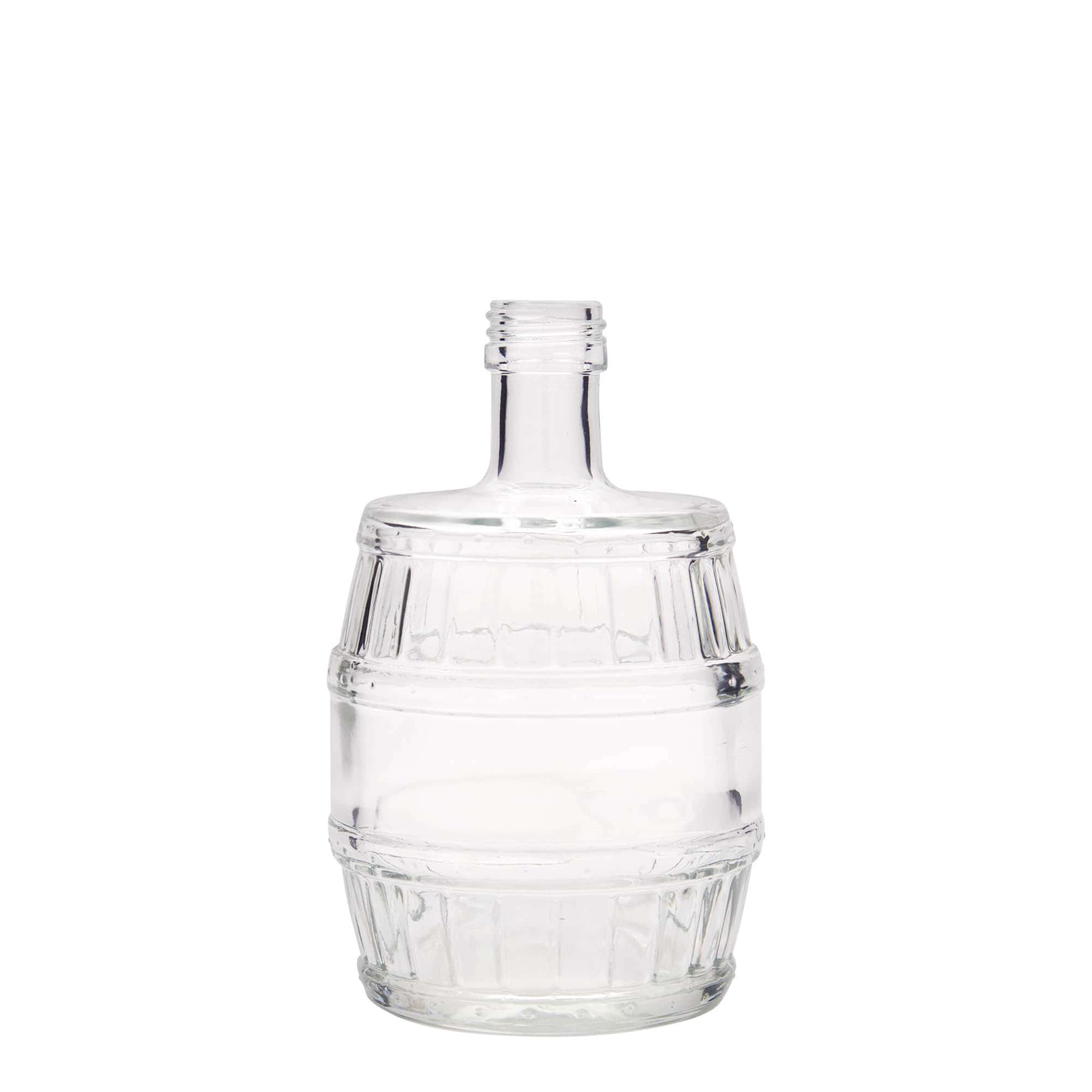 500 ml skleněná láhev 'sud', hrdlo: PP 28