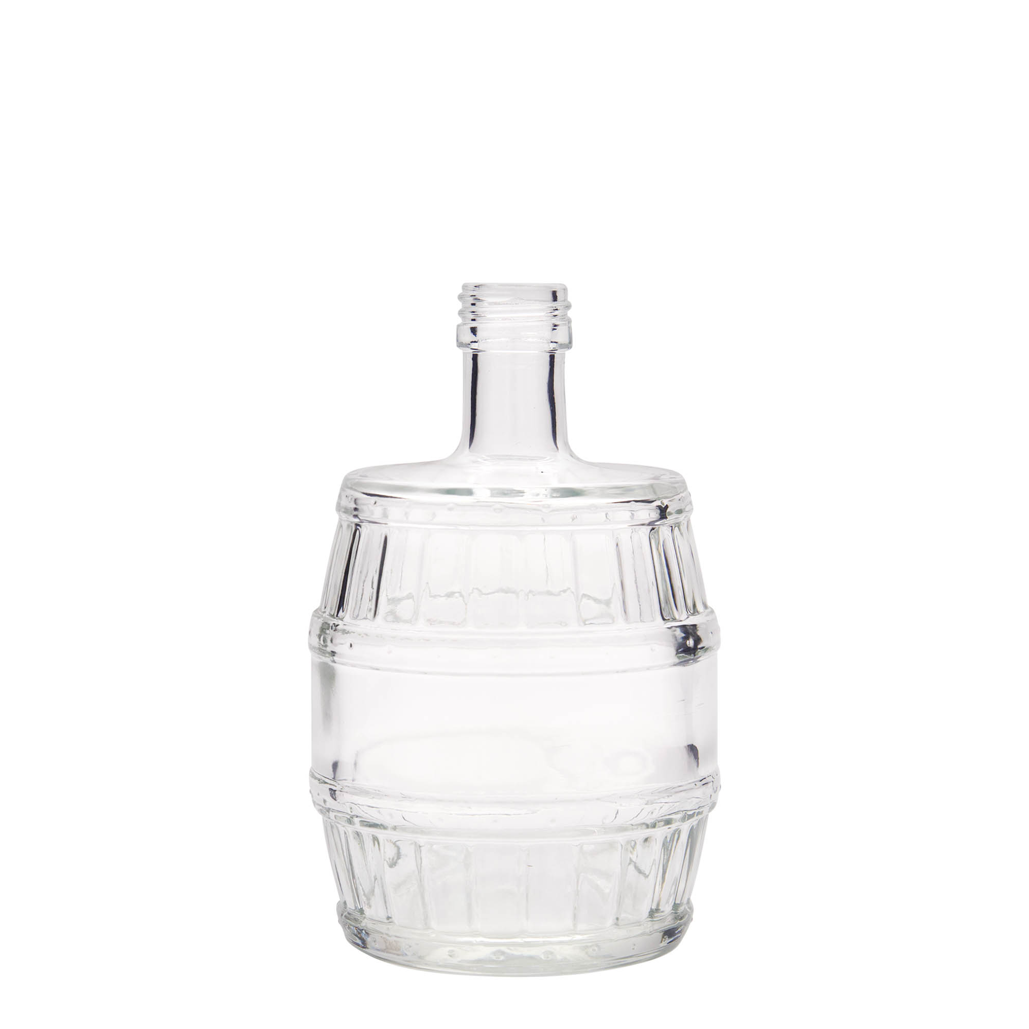 500 ml skleněná láhev 'sud', hrdlo: PP 28