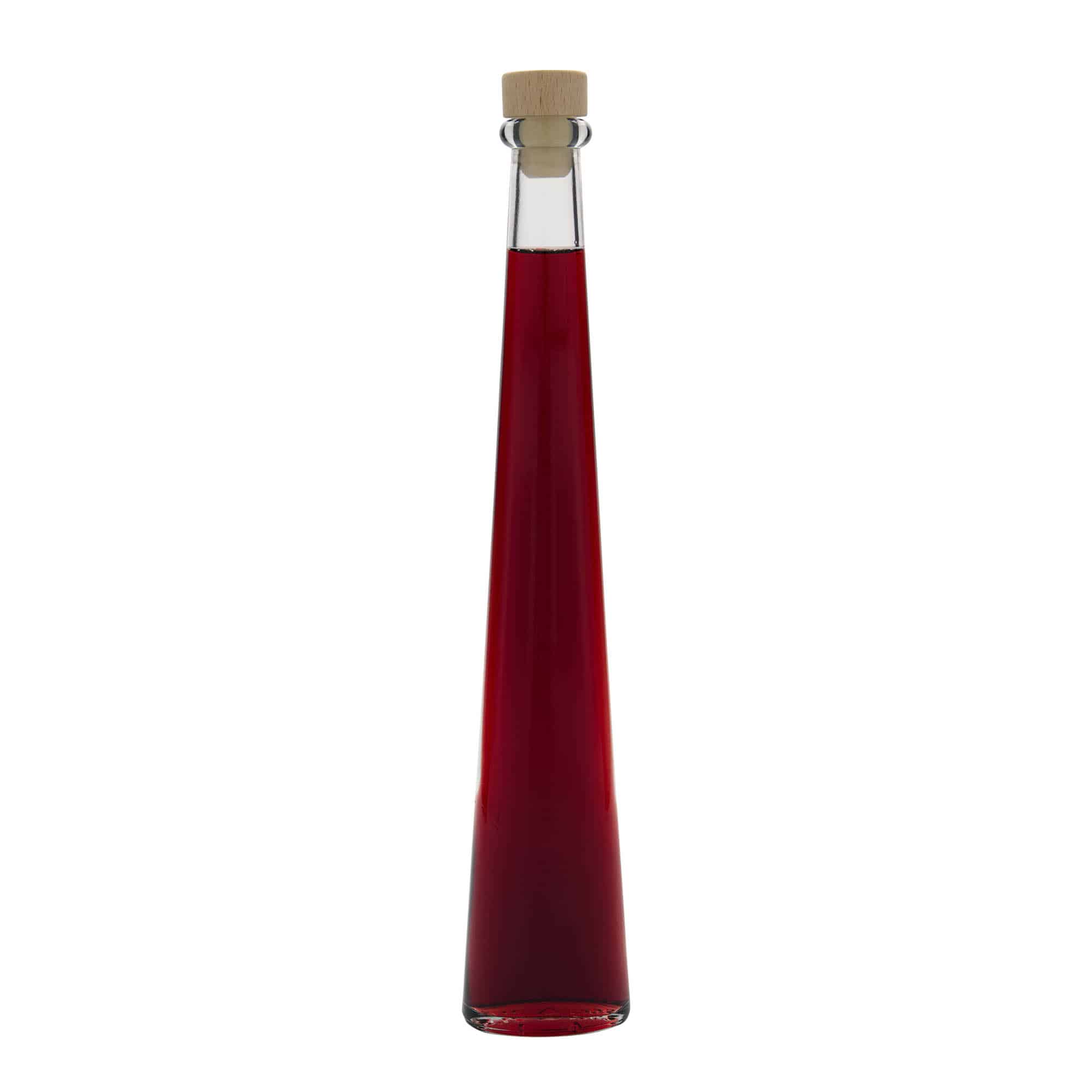 Skleněná lahev 200 ml 'Dama Ovale', oválná, uzávěr: korek