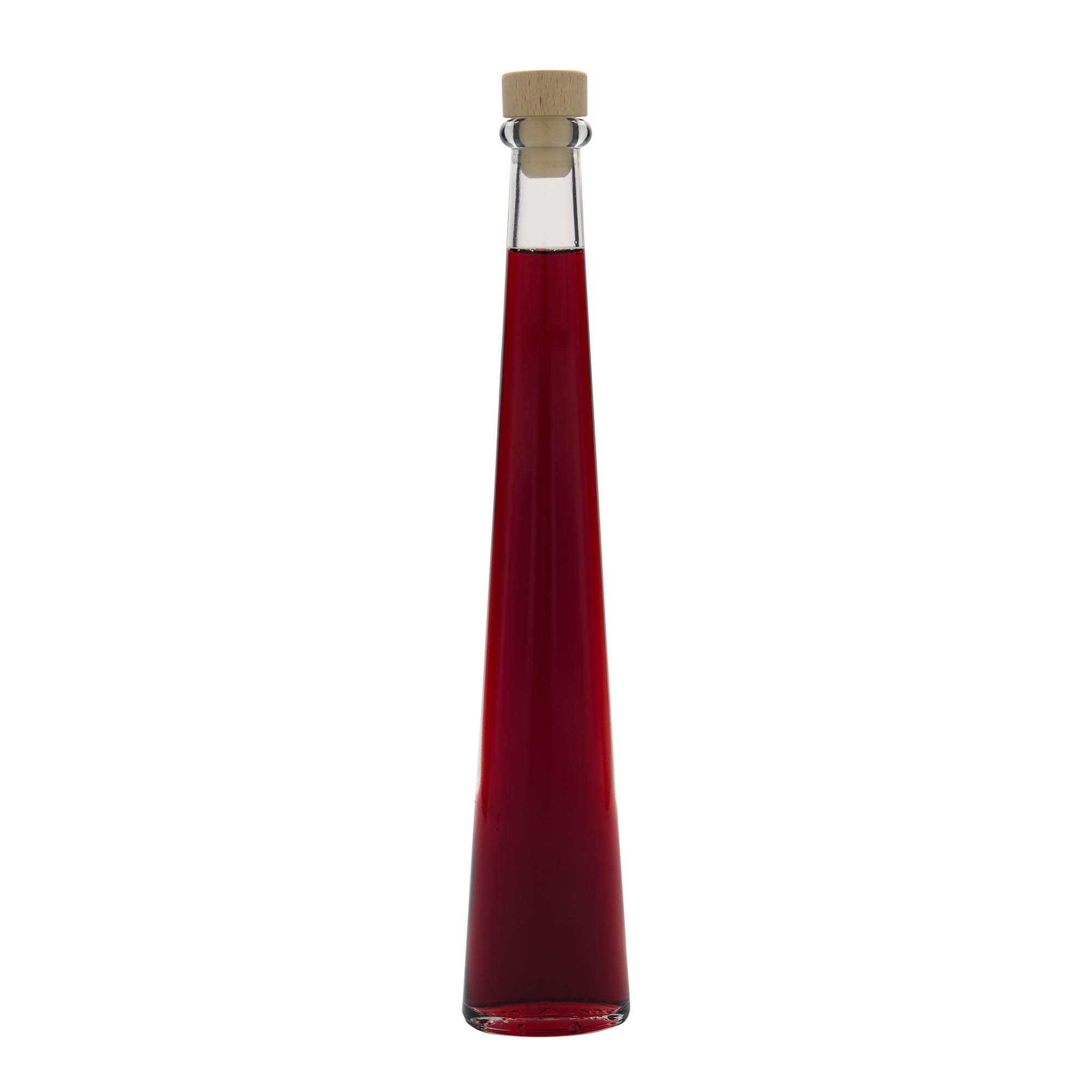 200 ml skleněná láhev „Dama Ovale“, oválná, hrdlo: korek