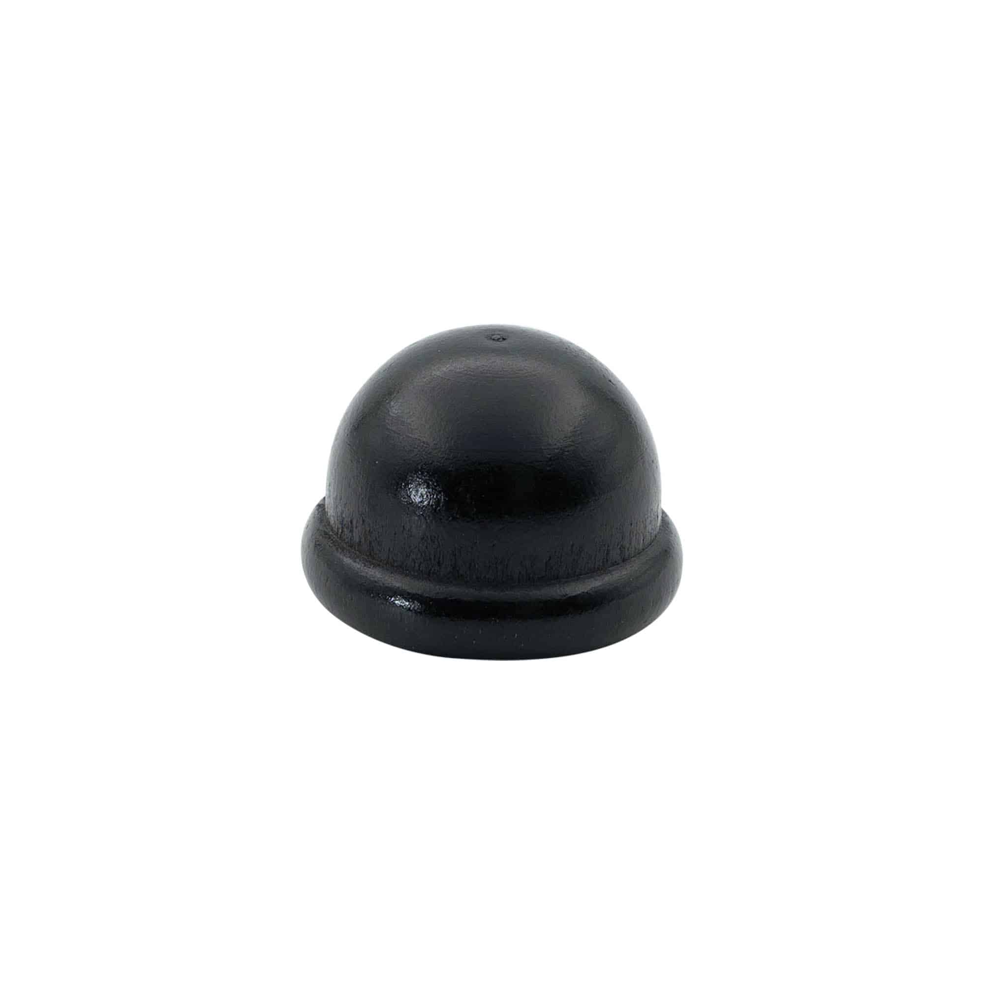 Korek s úchytem 19 mm, dřevo, černý, pro uzávěr: korek