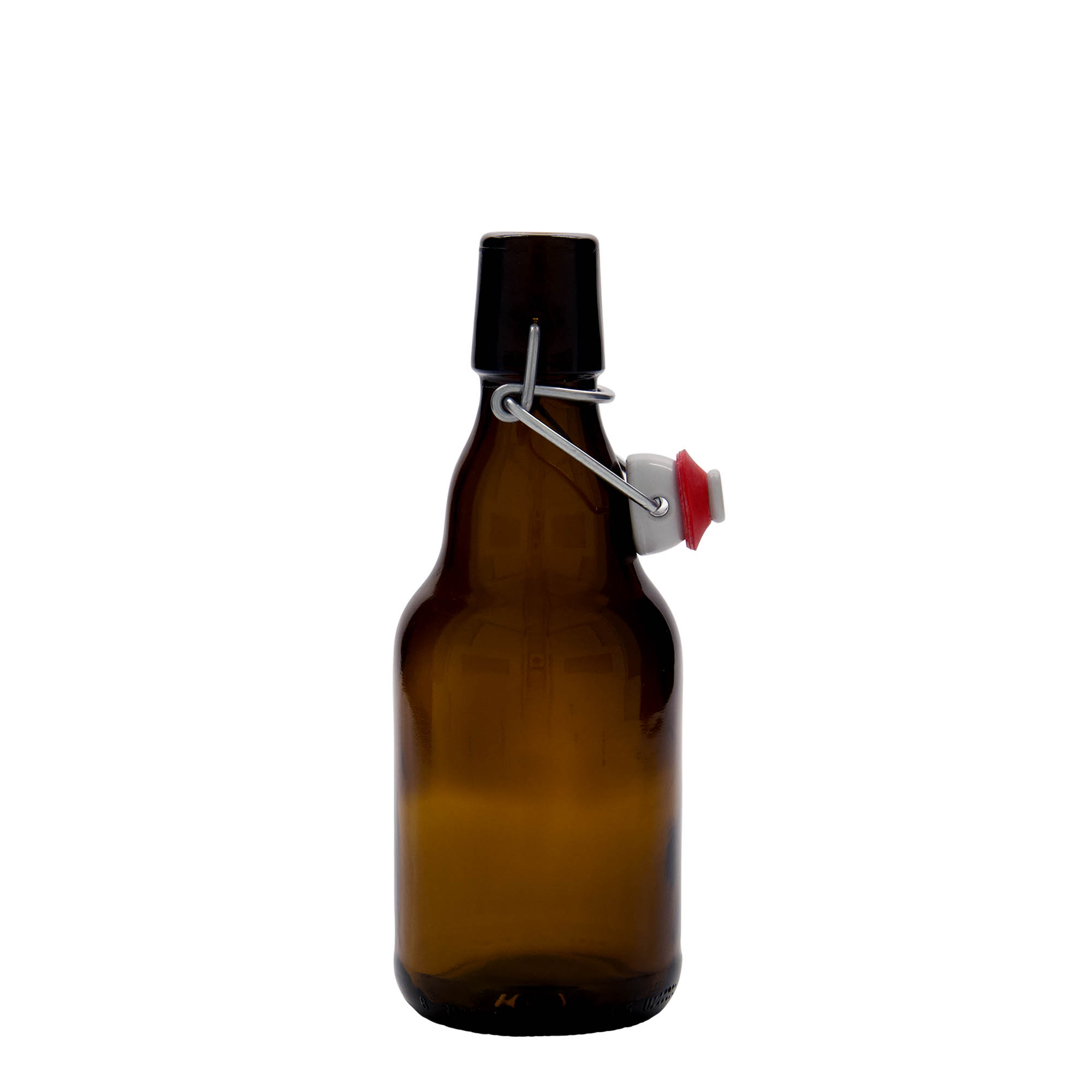 330 ml pivní láhev 'Steinie', sklo, hnědá, hrdlo: patentní uzávěr