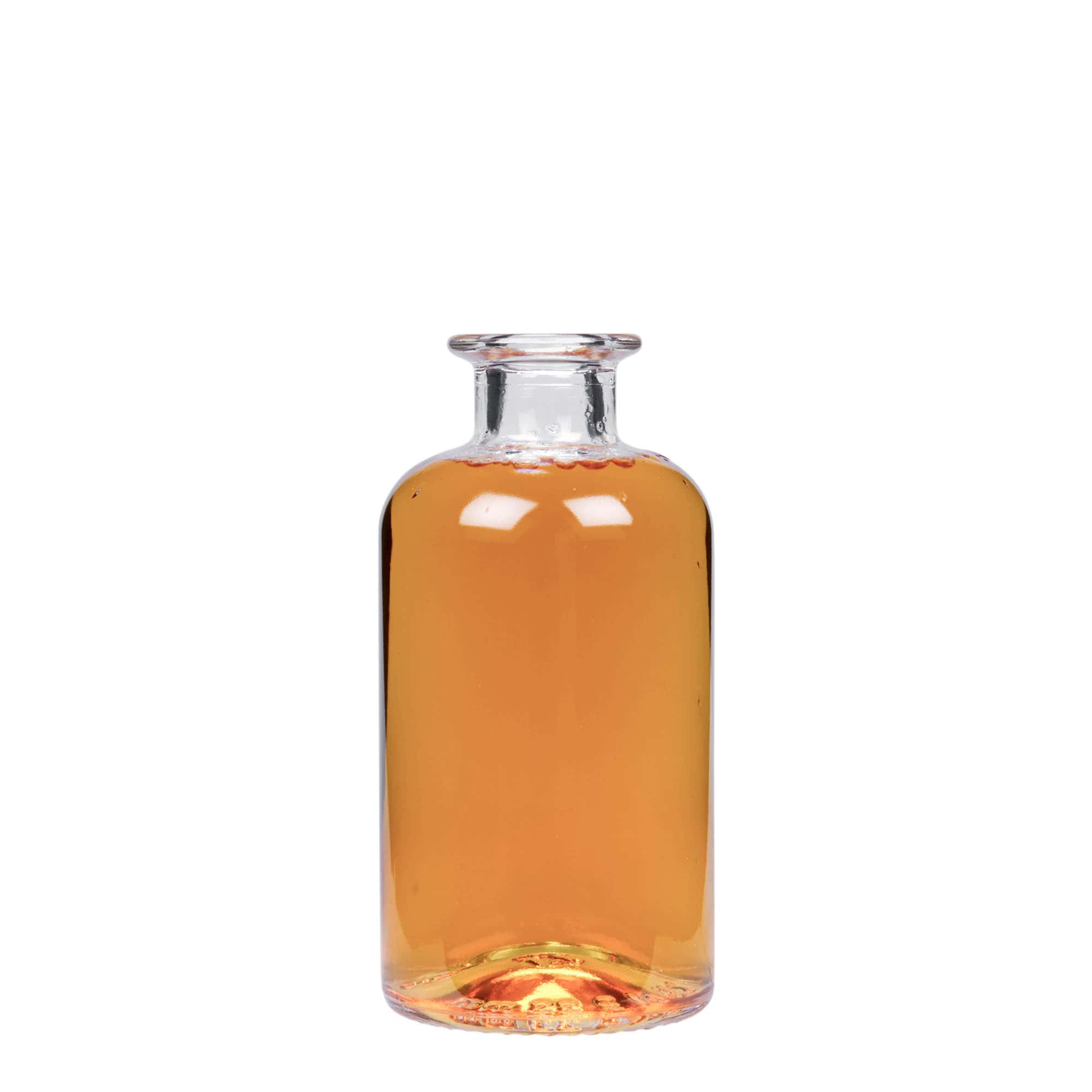 250 ml lékárenská skleněná láhev, hrdlo: korek