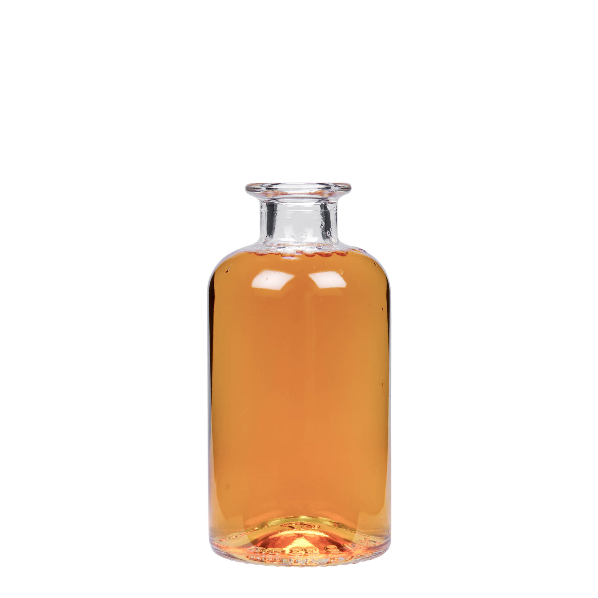 250 ml lékárenská skleněná láhev, hrdlo: korek 250 ml lékárenská skleněná láhev, hrdlo: korek