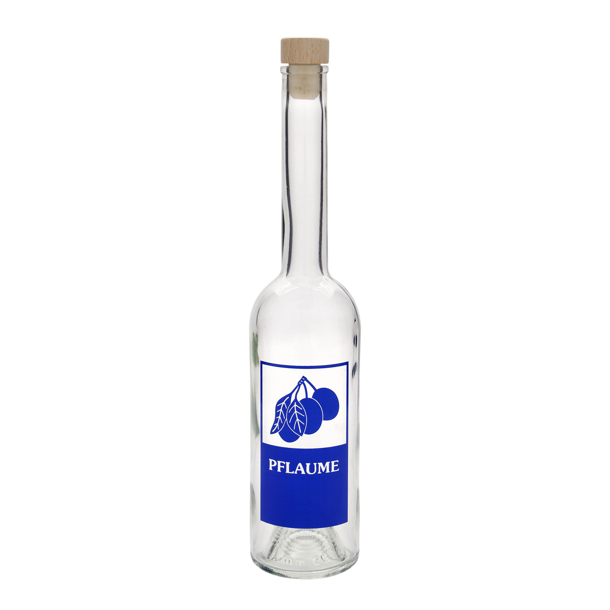 500 ml skleněná láhev 'Opera', motiv: švestka, hrdlo: korek 500 ml skleněná láhev 'Opera', motiv: švestka, hrdlo: korek