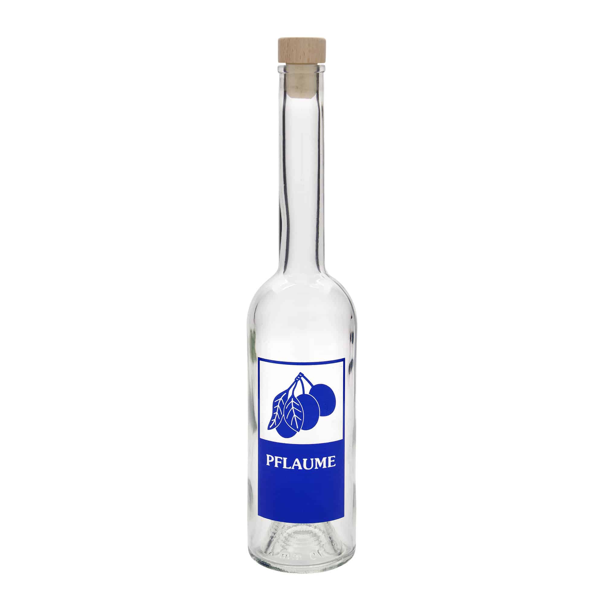 500 ml skleněná láhev „Opera“, motiv: švestka, hrdlo: korek