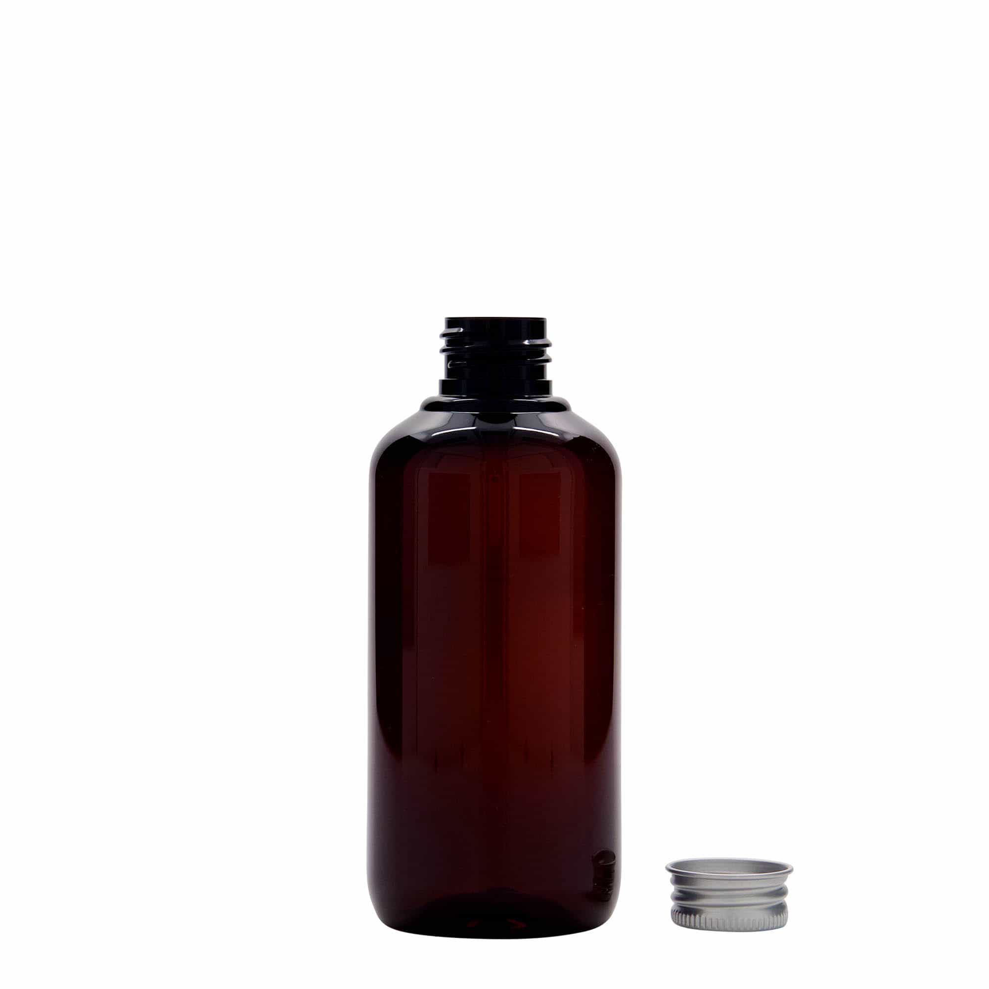 Recyklovaná plastová lahev 200 ml 'Victor's Best', PCR, hnědá, ústí: 24/410