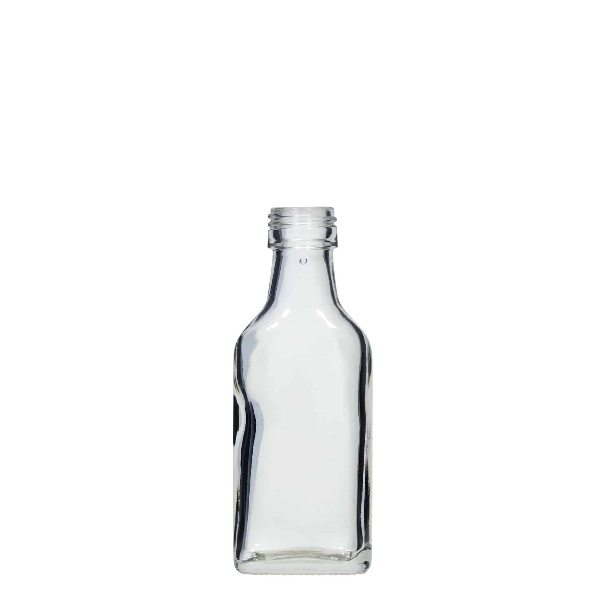 40 ml kapesní lahvička, obdélníková, hrdlo: PP 22