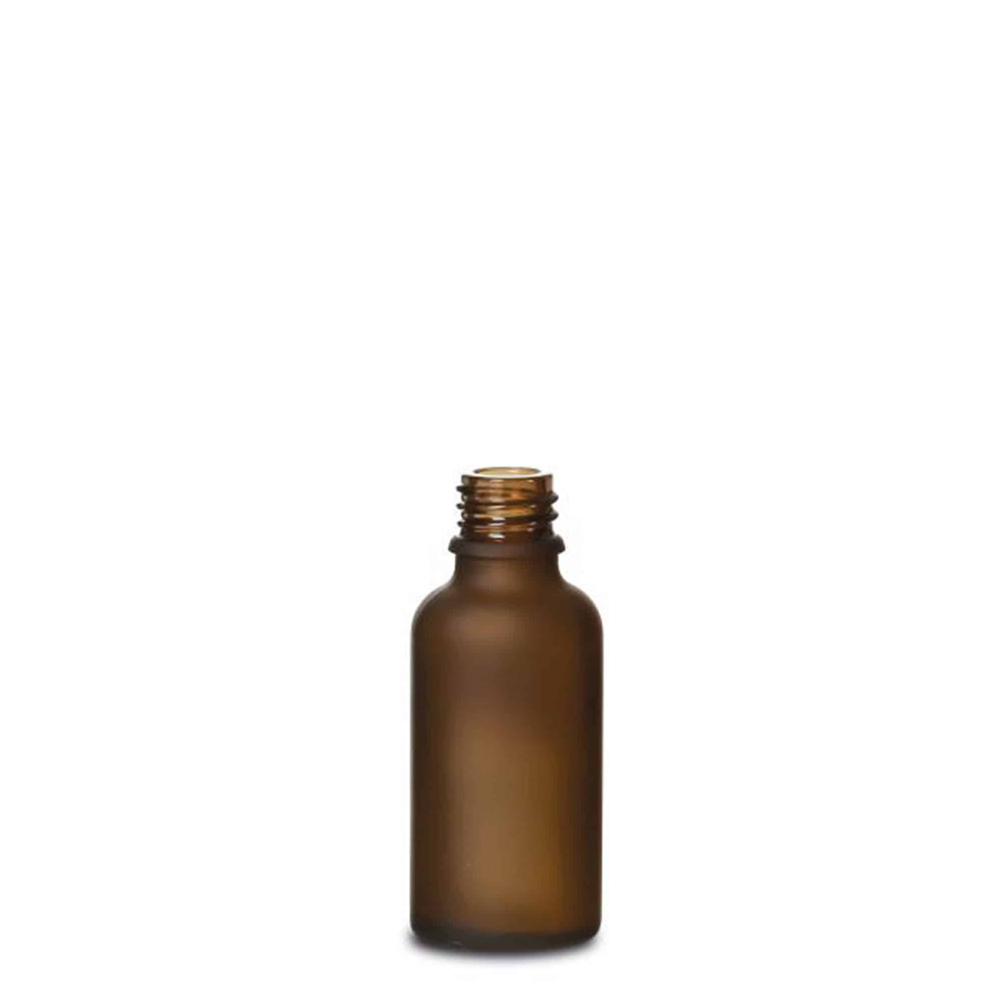 30ml lékovka, sklo, hnědé matné, hrdlo: DIN 18 30ml lékovka, sklo, hnědé matné, hrdlo: DIN 18