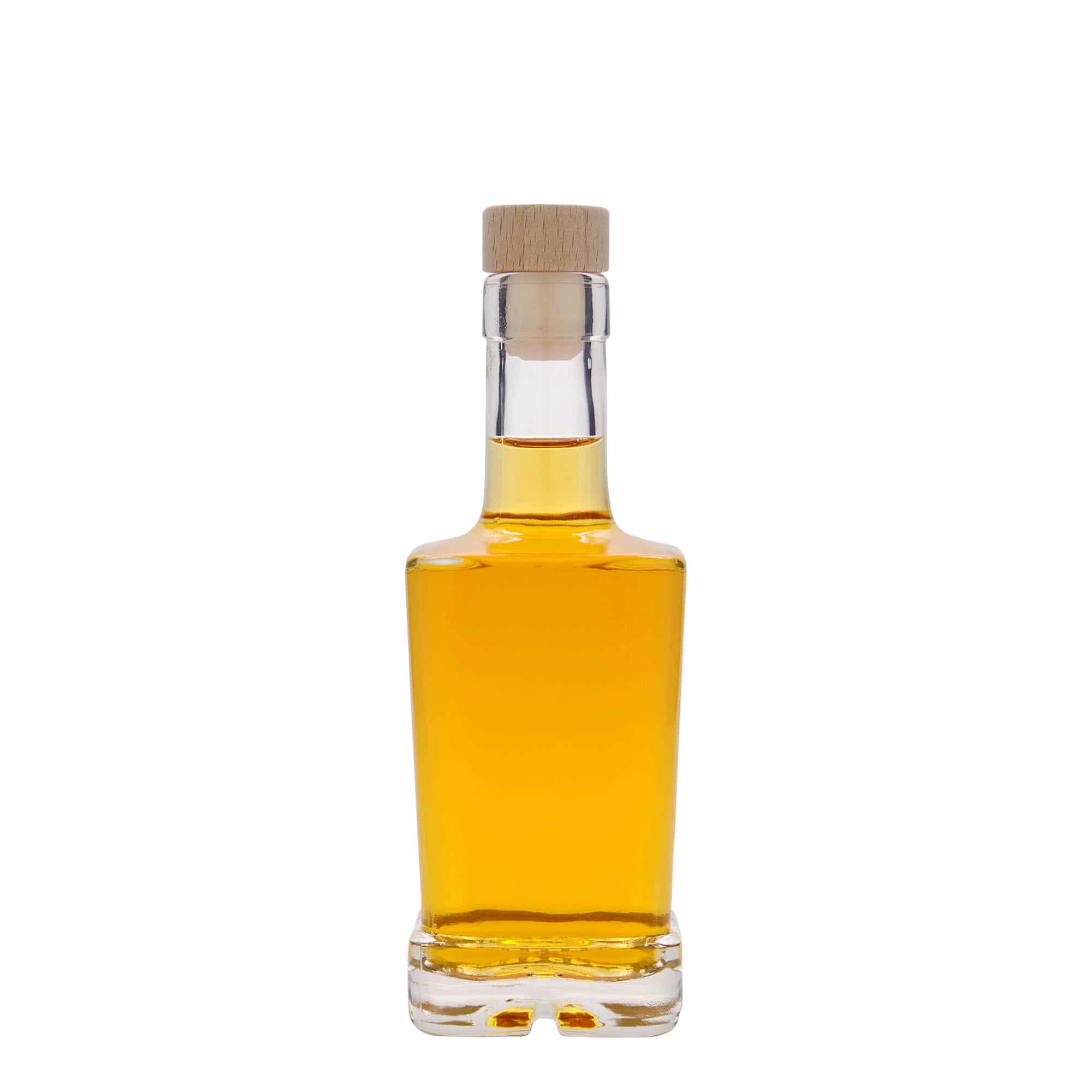 250 ml skleněná láhev 'Rene', čtvercová, hrdlo: korek