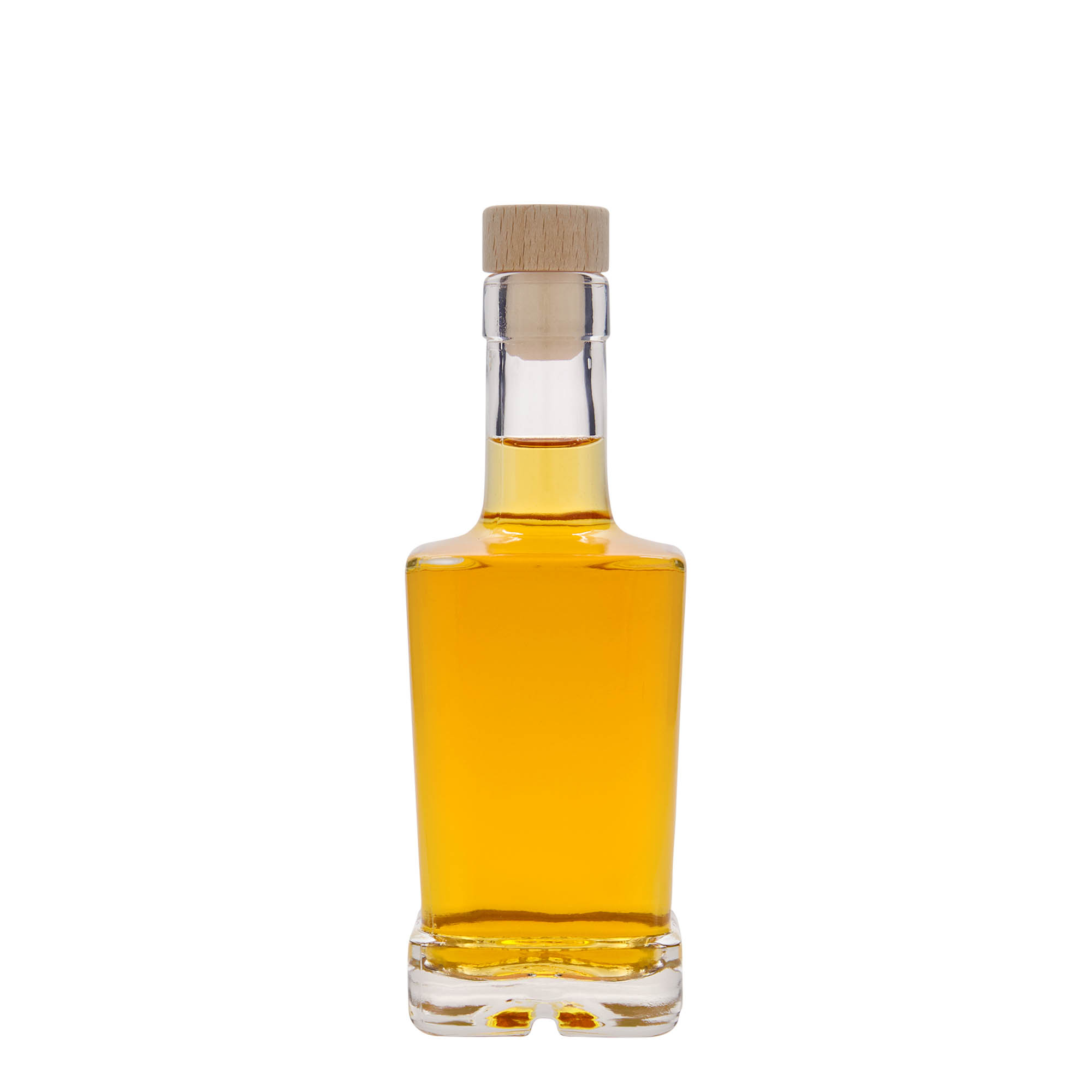 250 ml skleněná láhev 'Rene', čtvercová, hrdlo: korek