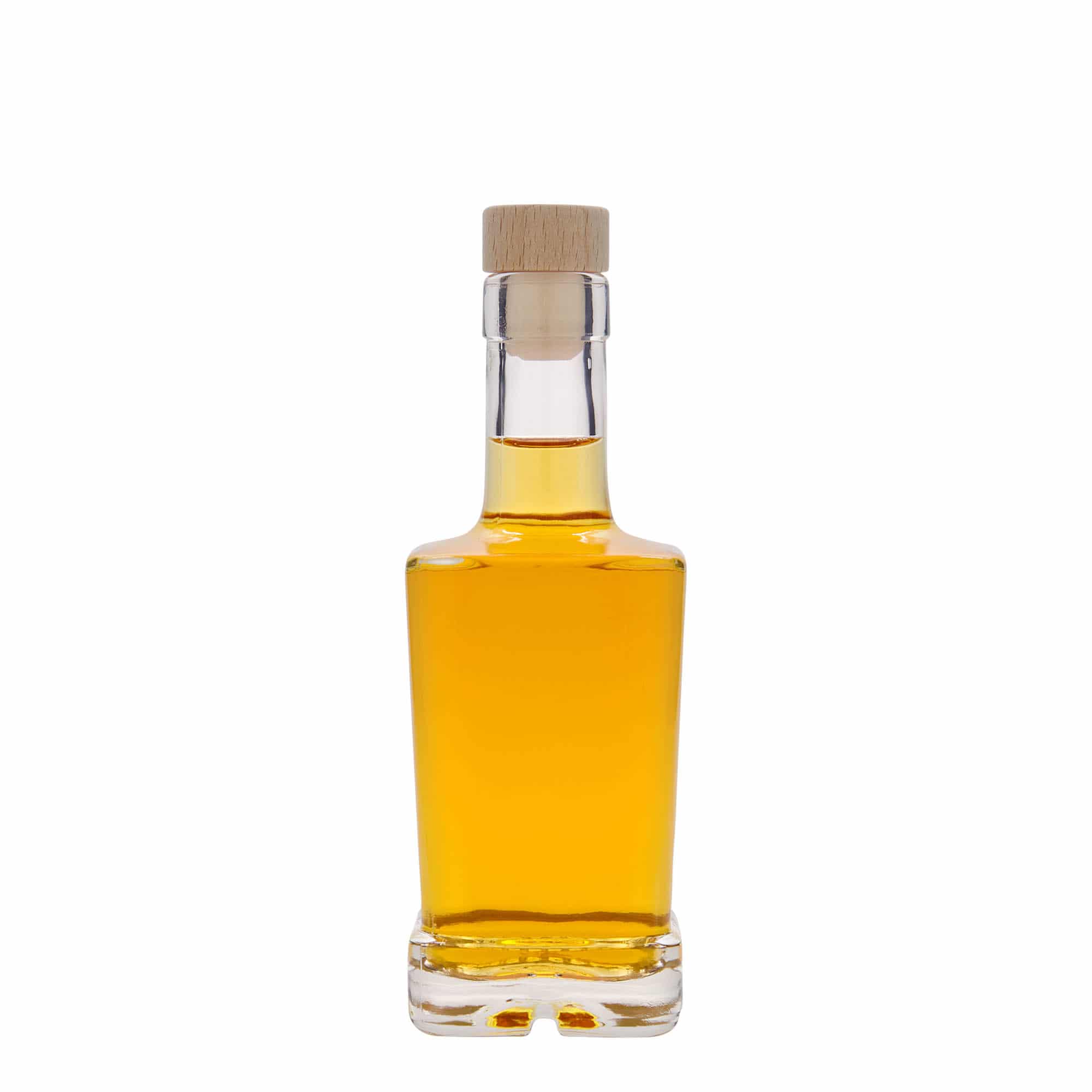 250 ml skleněná láhev 'Rene', čtvercová, hrdlo: korek