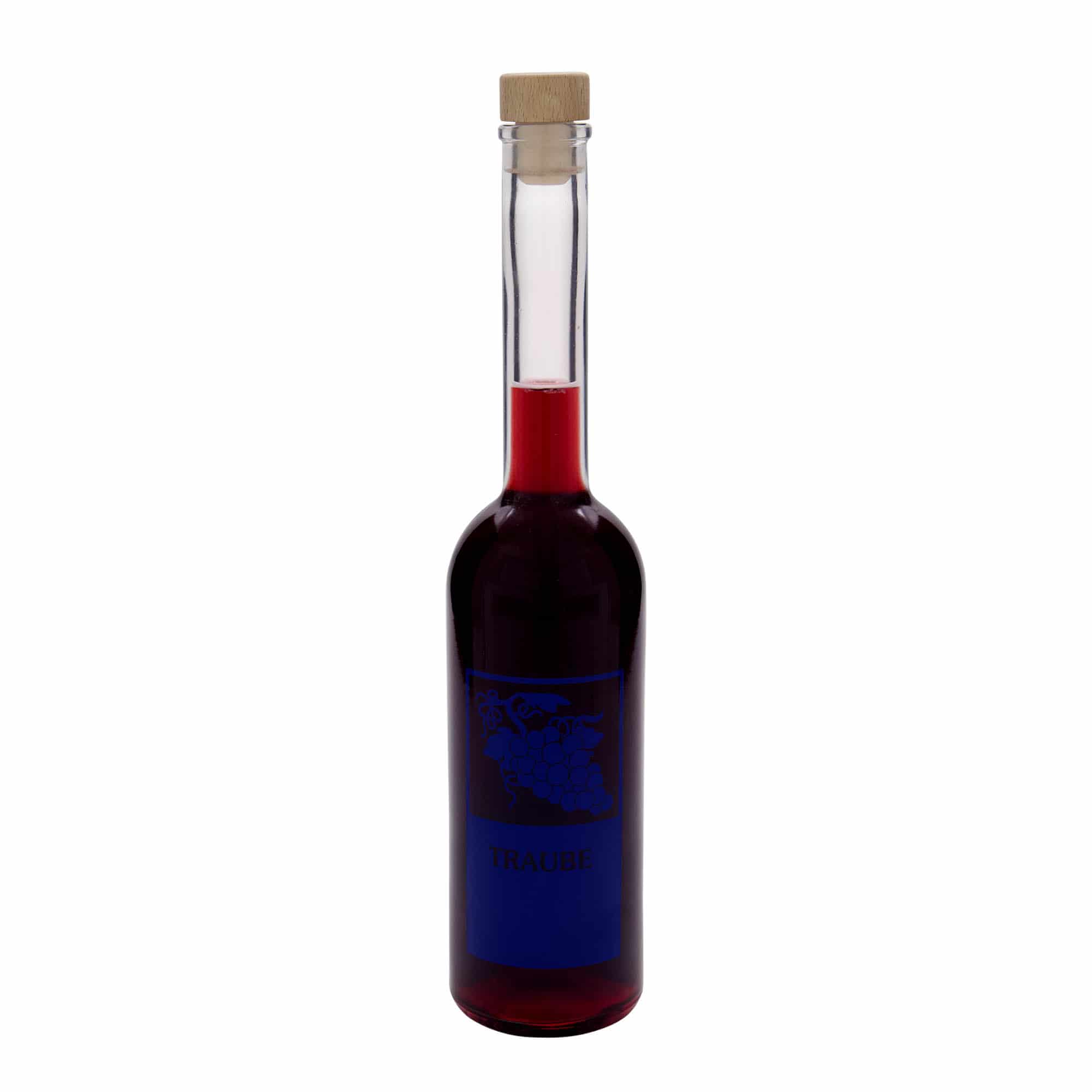 Skleněná lahev 500 ml 'Opera', motiv: Hrozen, uzávěr: korek