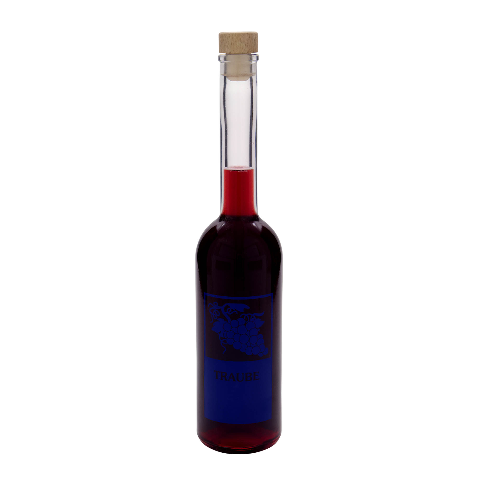 500 ml skleněná láhev 'Opera', motiv: hrozen, hrdlo: korkové