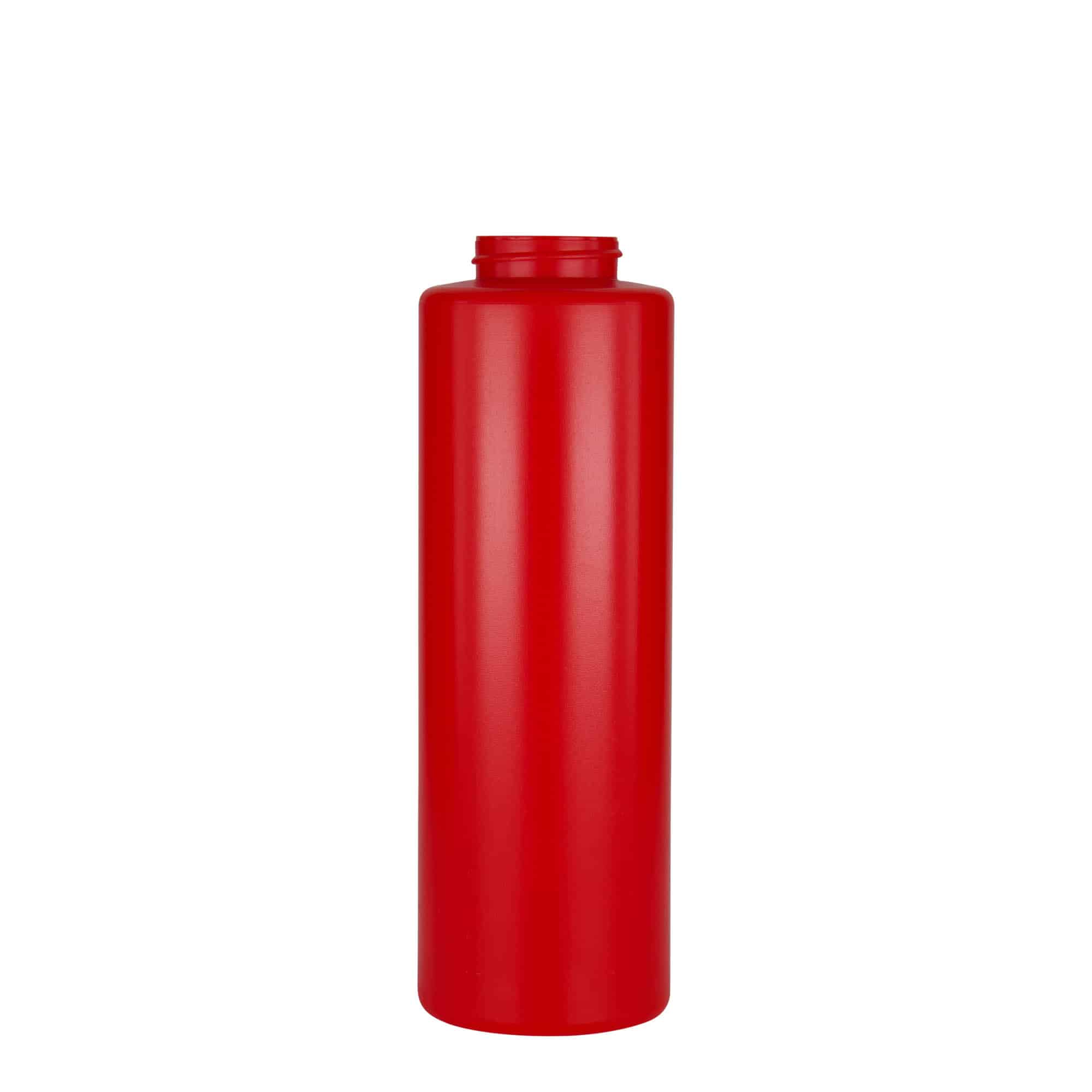 500 ml lahvička na omáčku, LDPE plast, červená, hrdlo: 38/400